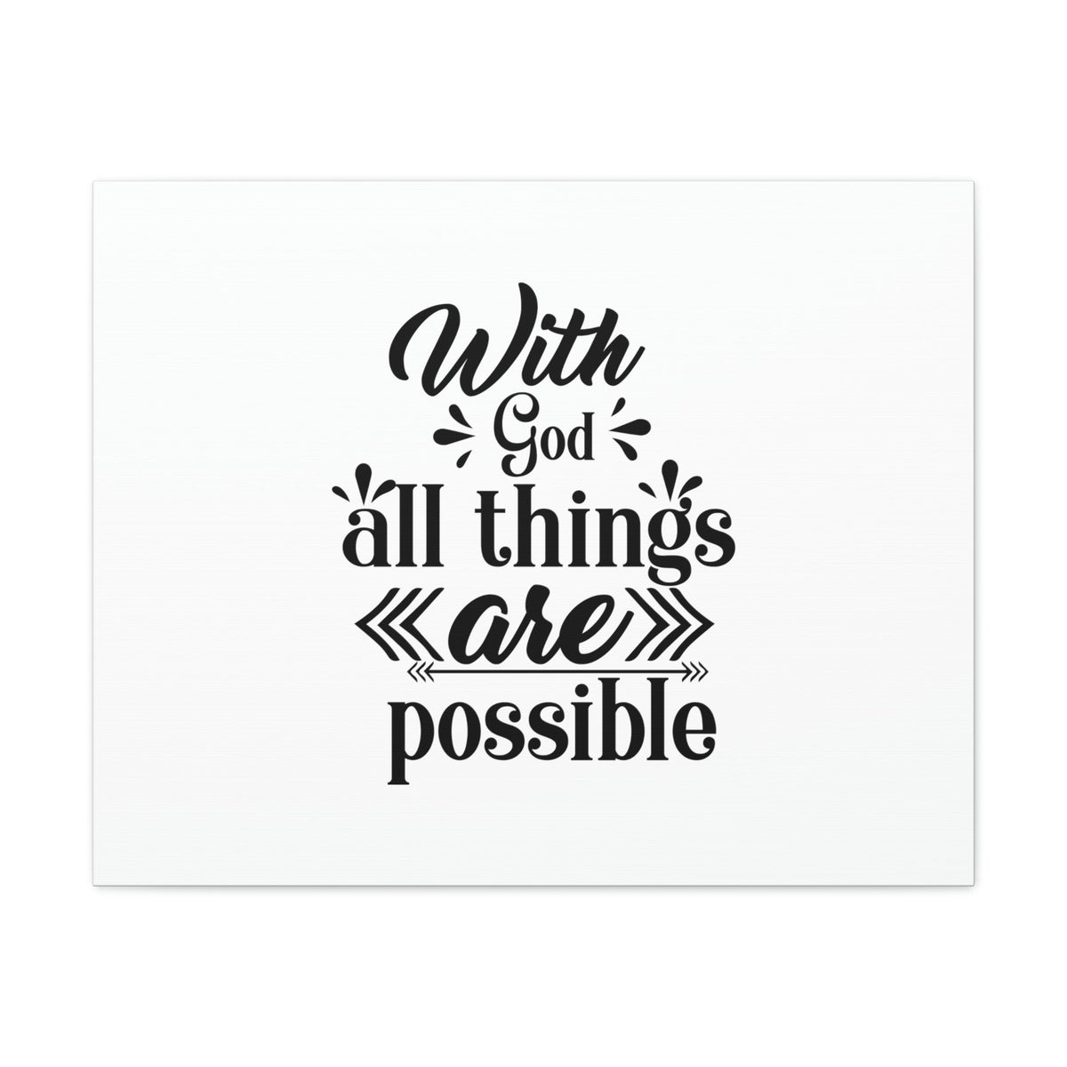 Scripture Walls With God All Things Are Possible Luke 1:37 Christian Wall Art Bible Verse Print Ready to Hang Unframed-Express Your Love Gifts