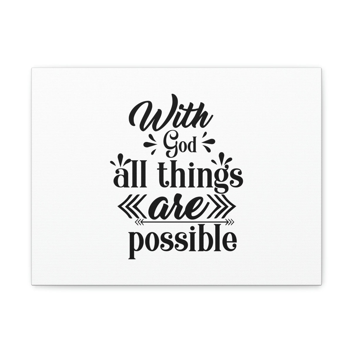 Scripture Walls With God All Things Are Possible Luke 1:37 Christian Wall Art Bible Verse Print Ready to Hang Unframed-Express Your Love Gifts