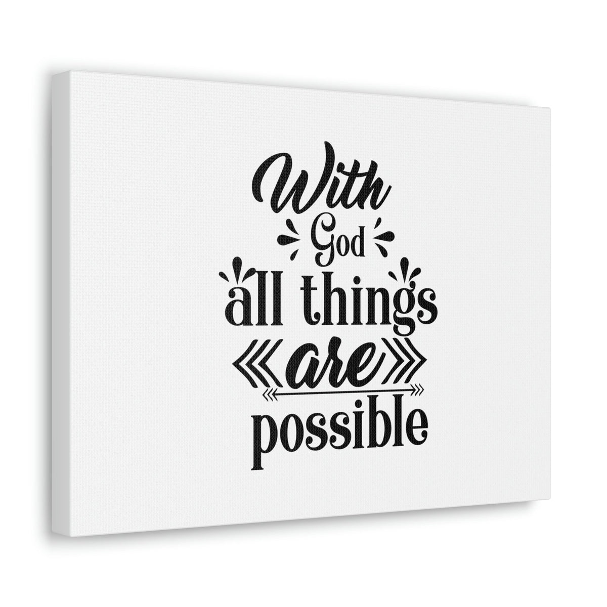 Scripture Walls With God All Things Are Possible Luke 1:37 Christian Wall Art Bible Verse Print Ready to Hang Unframed-Express Your Love Gifts