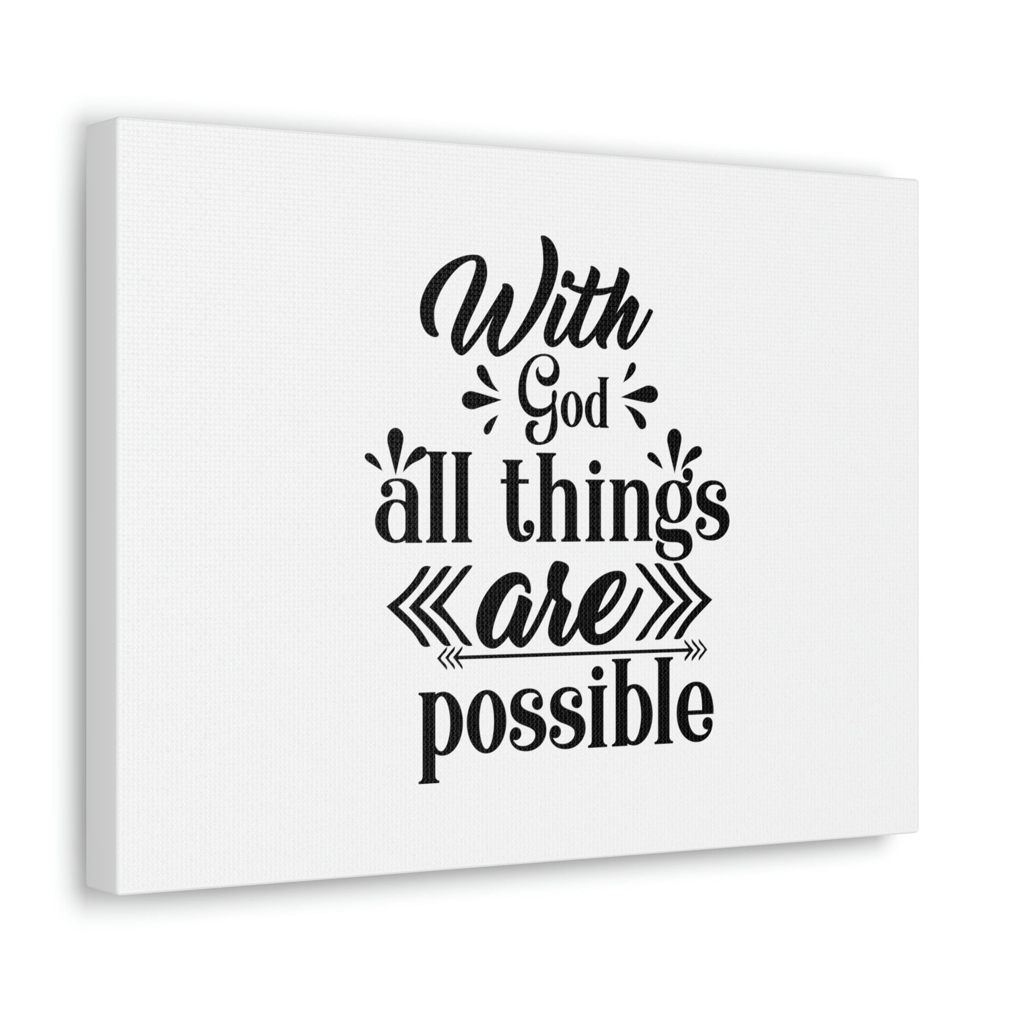 Scripture Walls With God All Things Are Possible Luke 1:37 Christian Wall Art Bible Verse Print Ready to Hang Unframed-Express Your Love Gifts