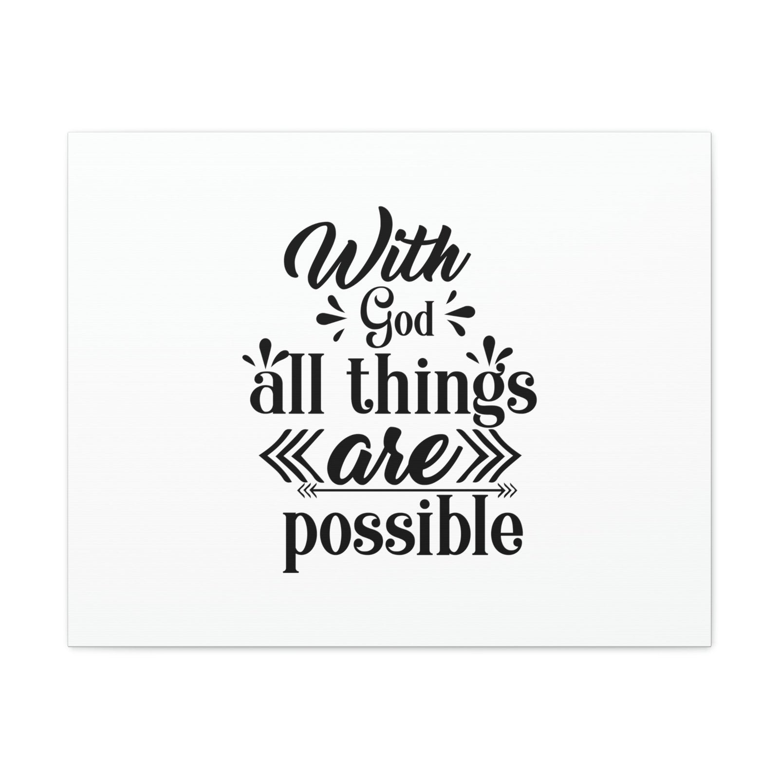 Scripture Walls With God All Things Are Possible Luke 1:37 Christian Wall Art Bible Verse Print Ready to Hang Unframed-Express Your Love Gifts