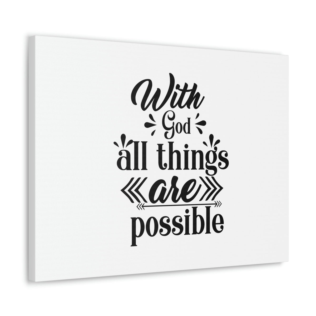 Scripture Walls With God All Things Are Possible Luke 1:37 Christian Wall Art Bible Verse Print Ready to Hang Unframed-Express Your Love Gifts