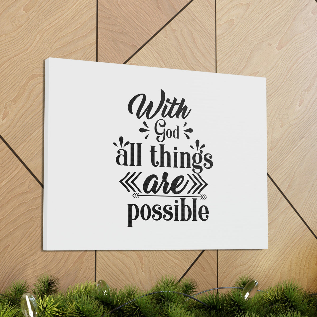 Scripture Walls With God All Things Are Possible Luke 1:37 Christian Wall Art Bible Verse Print Ready to Hang Unframed-Express Your Love Gifts