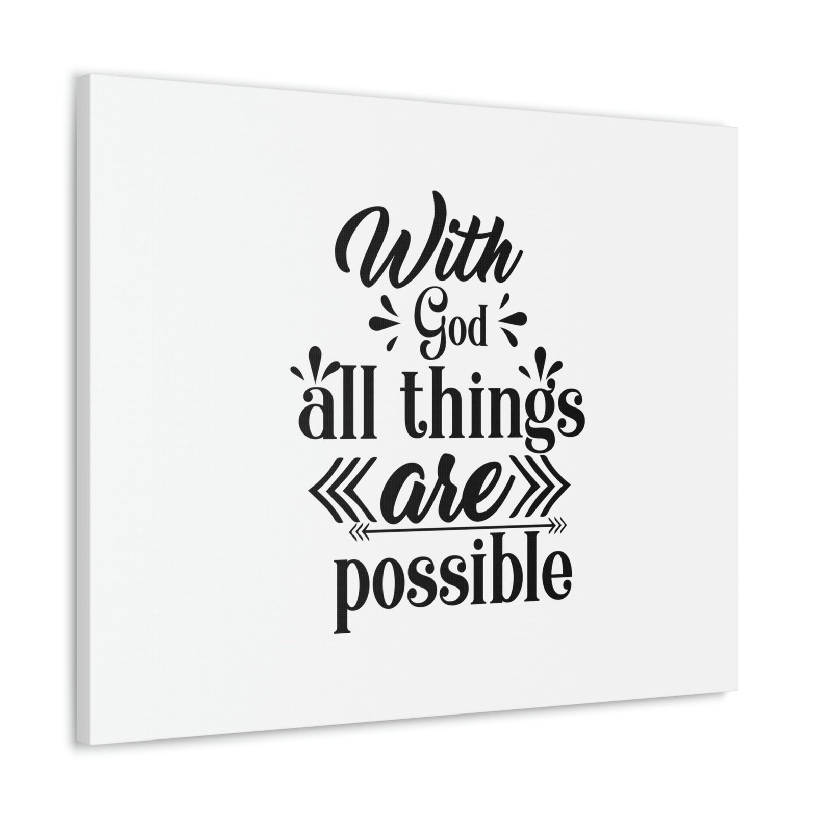 Scripture Walls With God All Things Are Possible Luke 1:37 Christian Wall Art Bible Verse Print Ready to Hang Unframed-Express Your Love Gifts