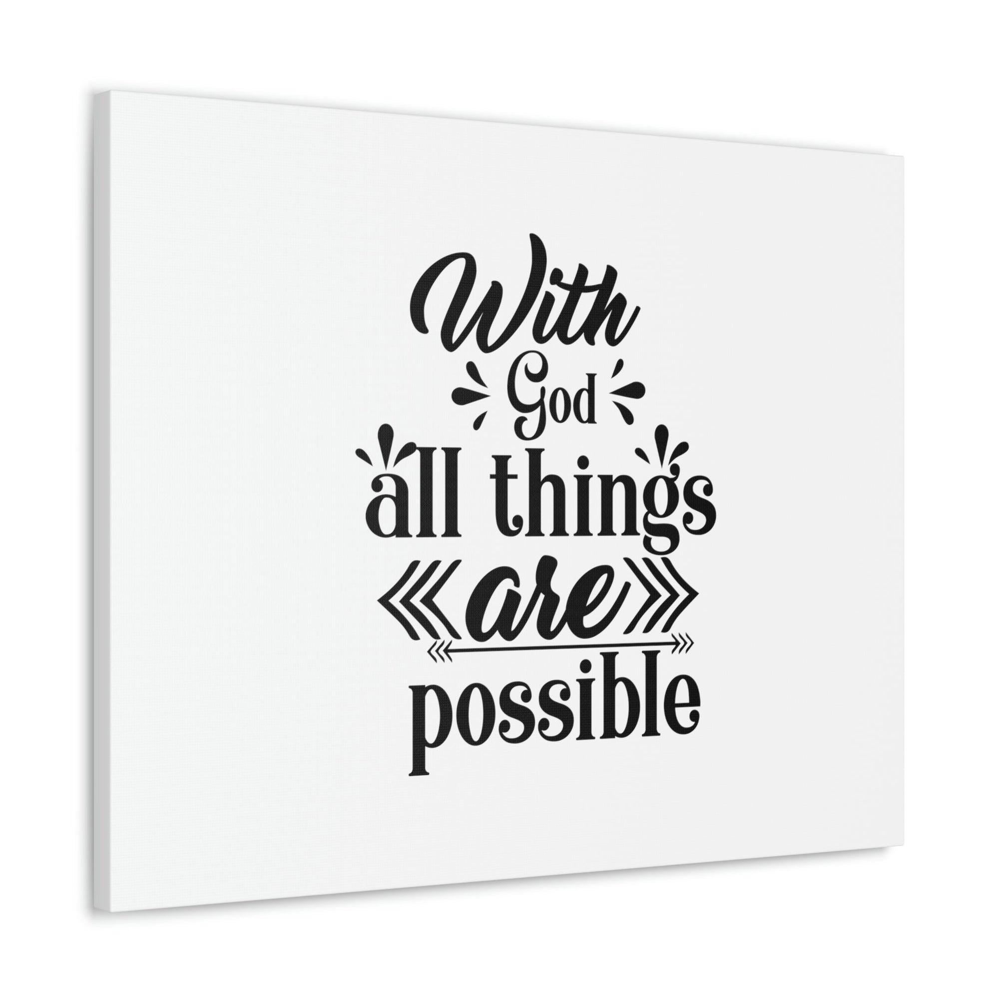 Scripture Walls With God All Things Are Possible Luke 1:37 Christian Wall Art Bible Verse Print Ready to Hang Unframed-Express Your Love Gifts