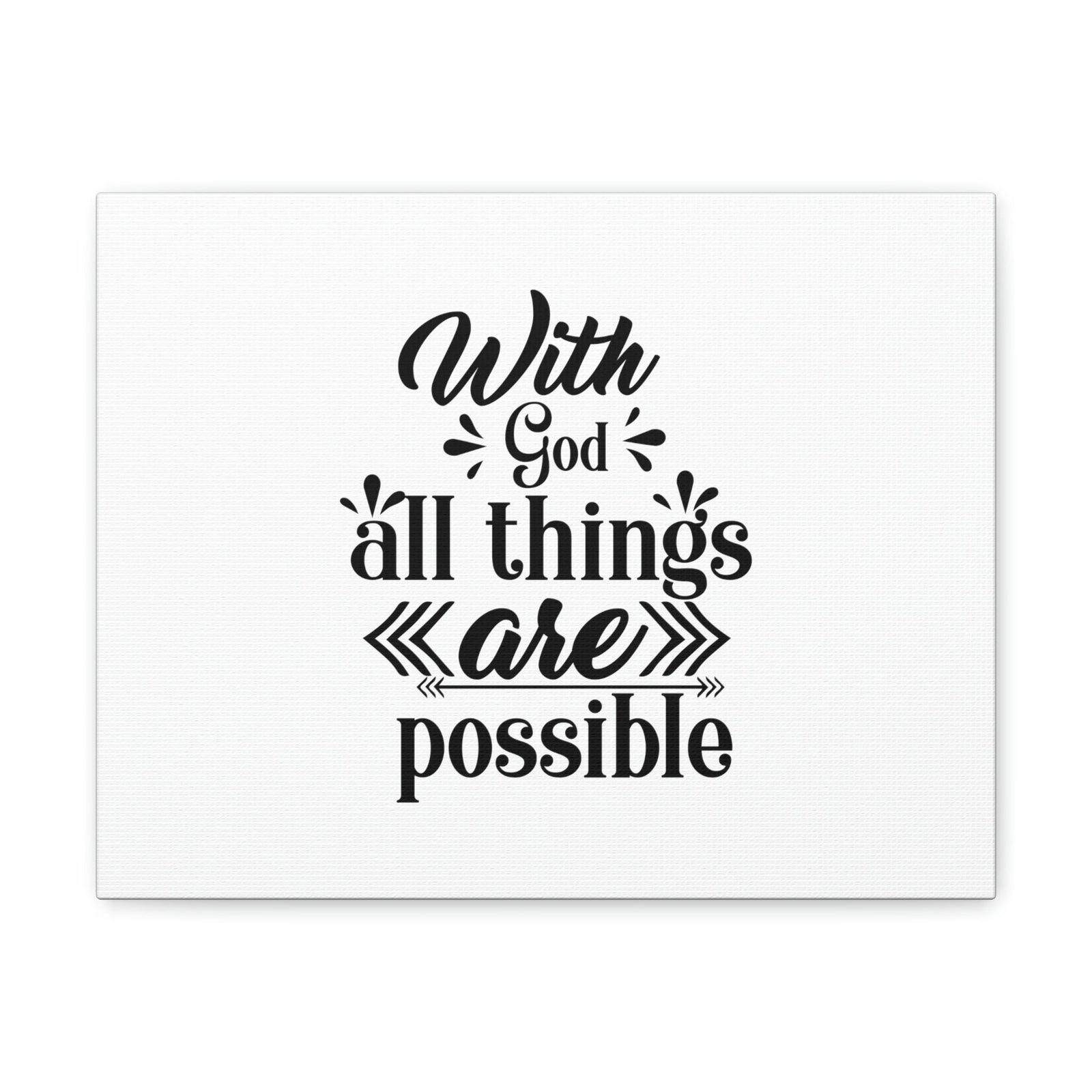 Scripture Walls With God All Things Are Possible Luke 1:37 Christian Wall Art Bible Verse Print Ready to Hang Unframed-Express Your Love Gifts