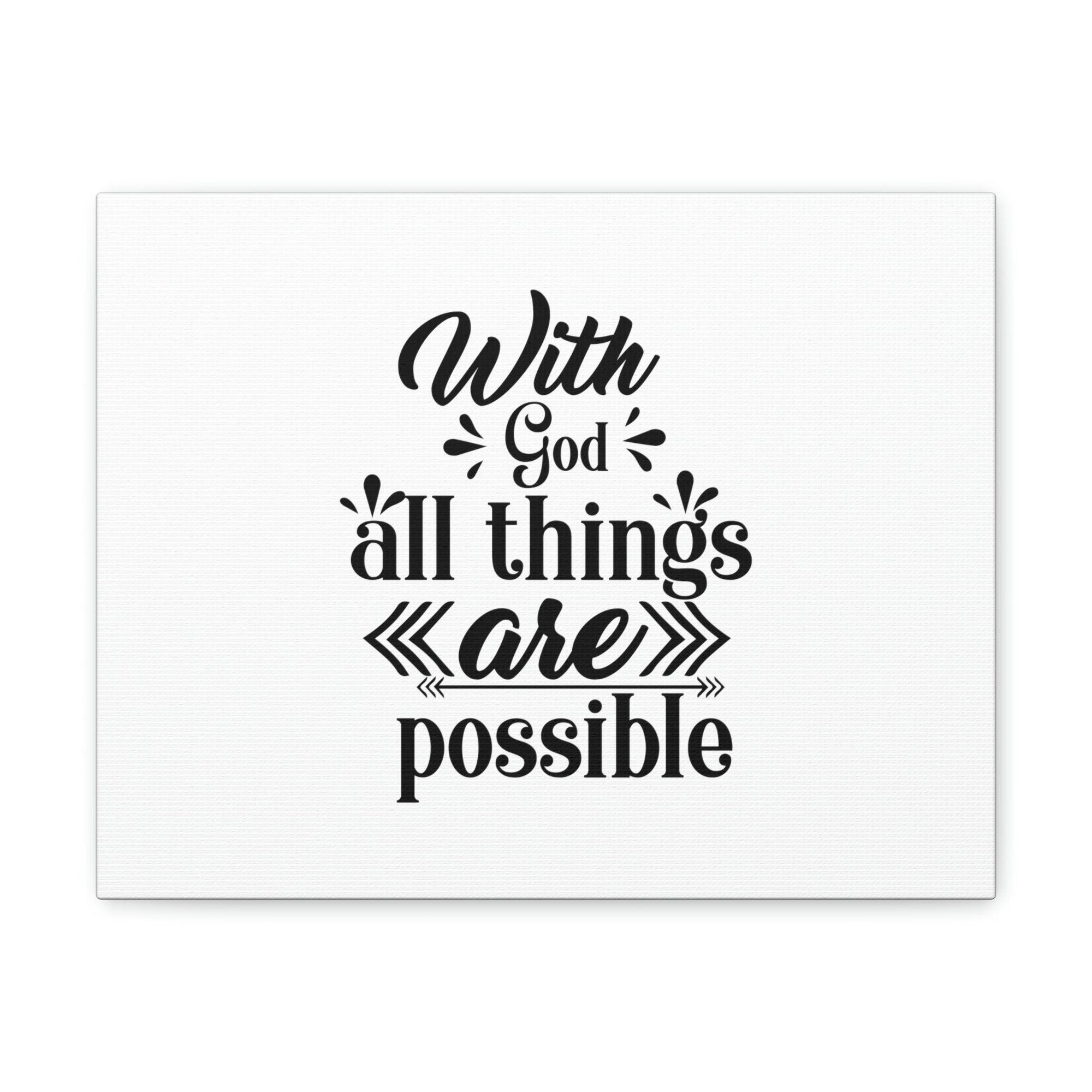 Scripture Walls With God All Things Are Possible Luke 1:37 Christian Wall Art Bible Verse Print Ready to Hang Unframed-Express Your Love Gifts