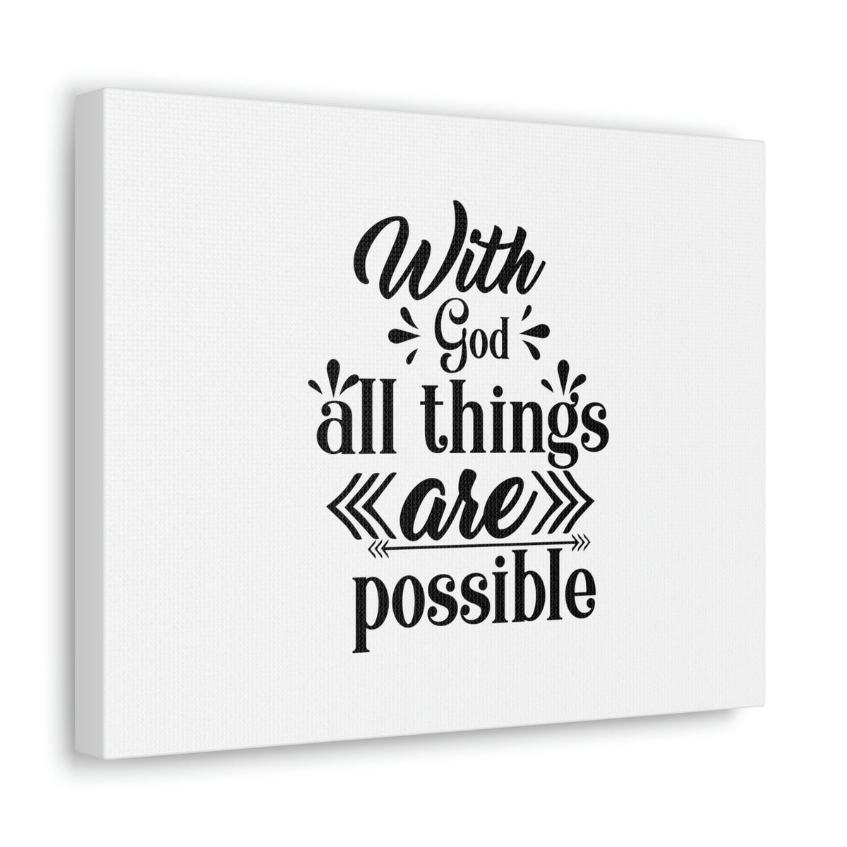 Scripture Walls With God All Things Are Possible Luke 1:37 Christian Wall Art Bible Verse Print Ready to Hang Unframed-Express Your Love Gifts