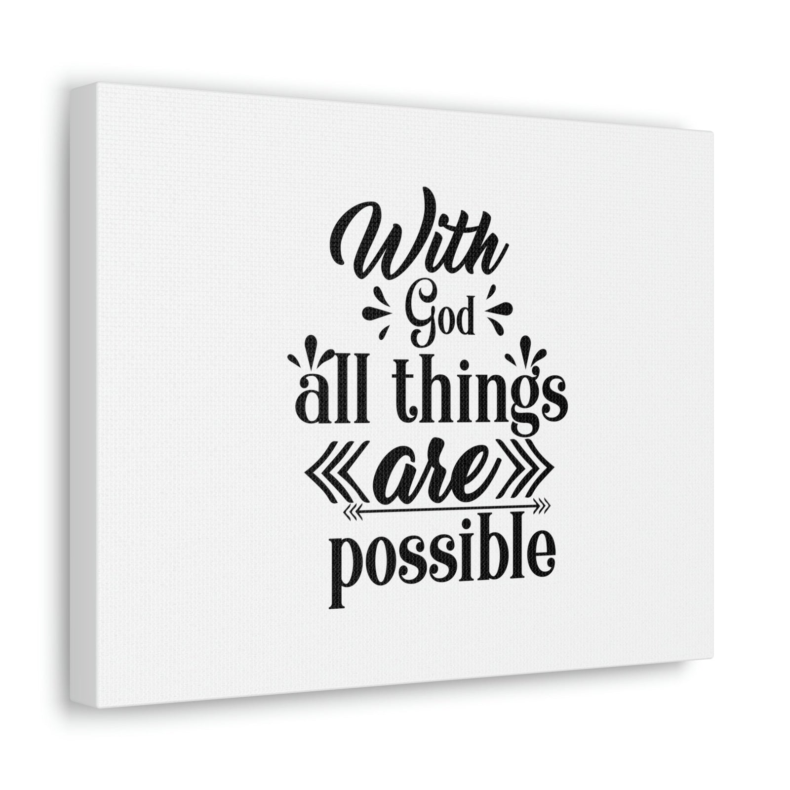 Scripture Walls With God All Things Are Possible Luke 1:37 Christian Wall Art Bible Verse Print Ready to Hang Unframed-Express Your Love Gifts