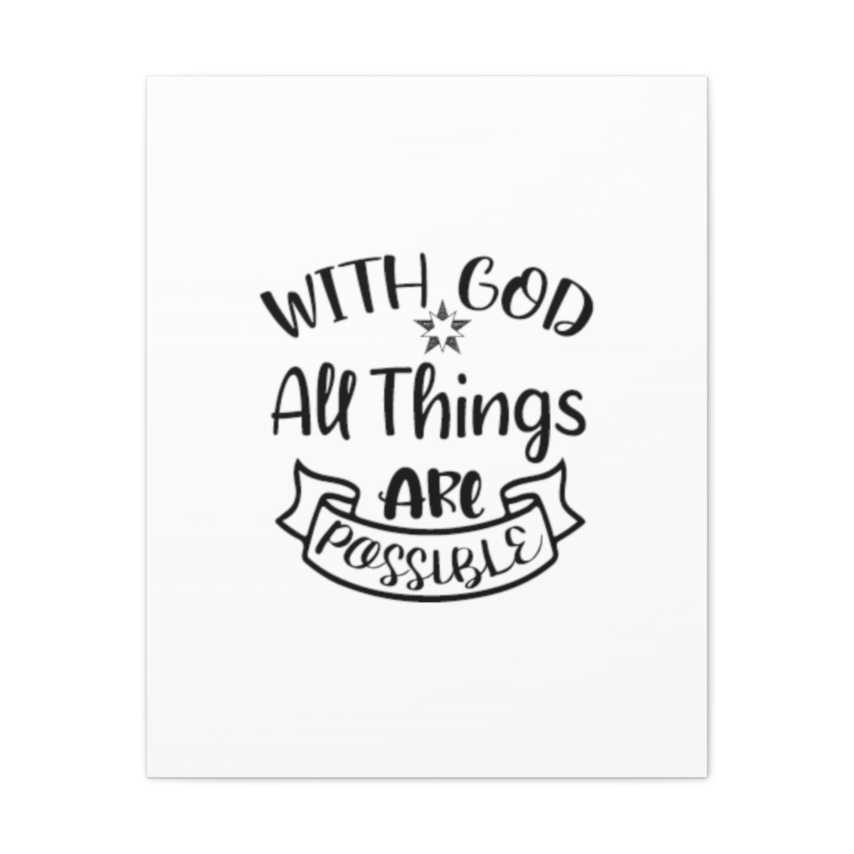 Scripture Walls With God All Things Are Possible Mark 9:23 Christian Wall Art Ready to Hang Unframed-Express Your Love Gifts