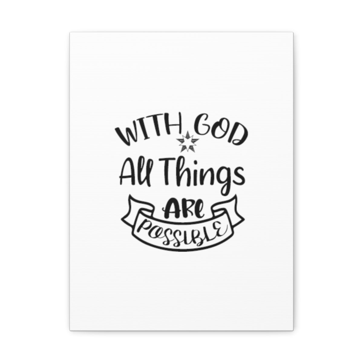 Scripture Walls With God All Things Are Possible Mark 9:23 Christian Wall Art Ready to Hang Unframed-Express Your Love Gifts