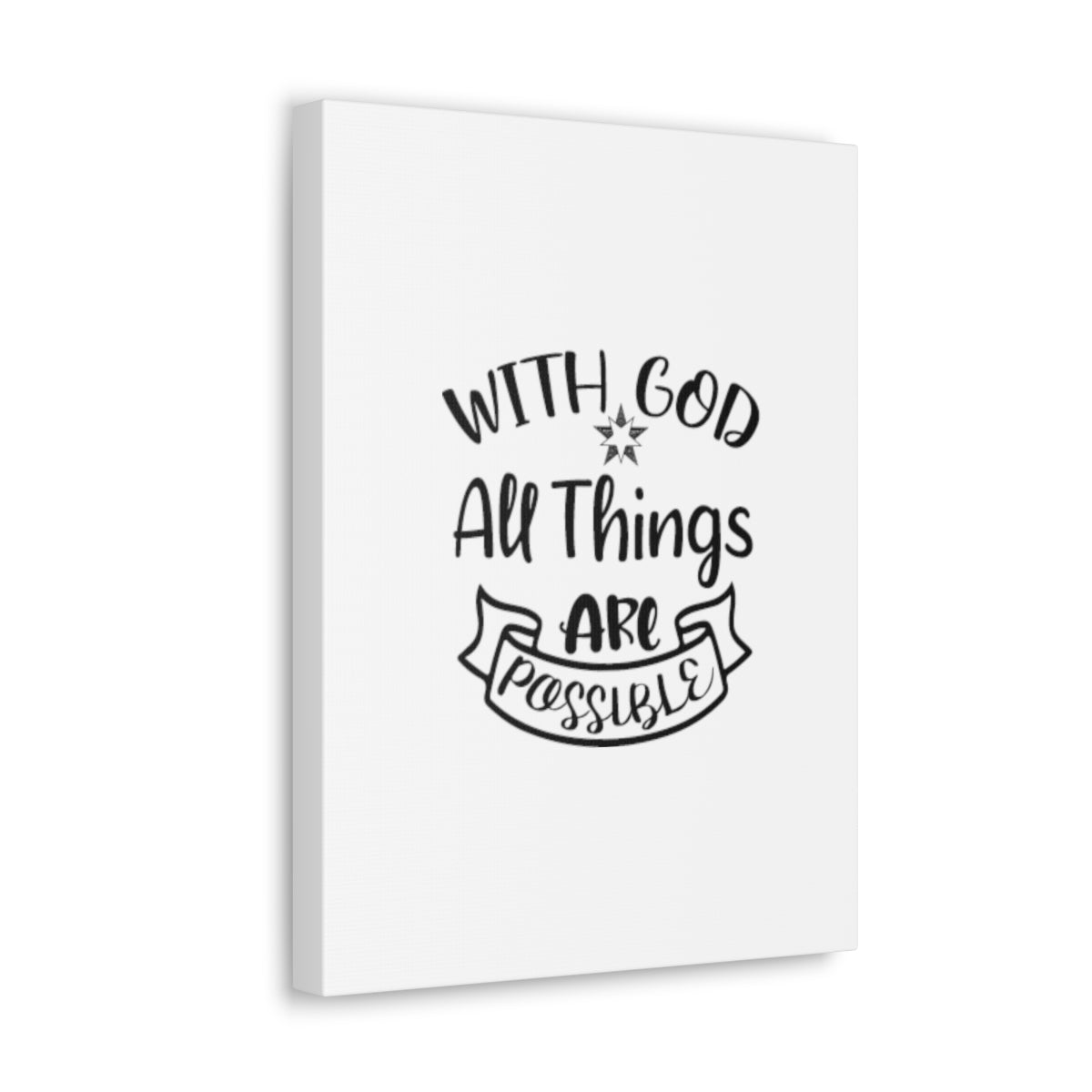 Scripture Walls With God All Things Are Possible Mark 9:23 Christian Wall Art Ready to Hang Unframed-Express Your Love Gifts