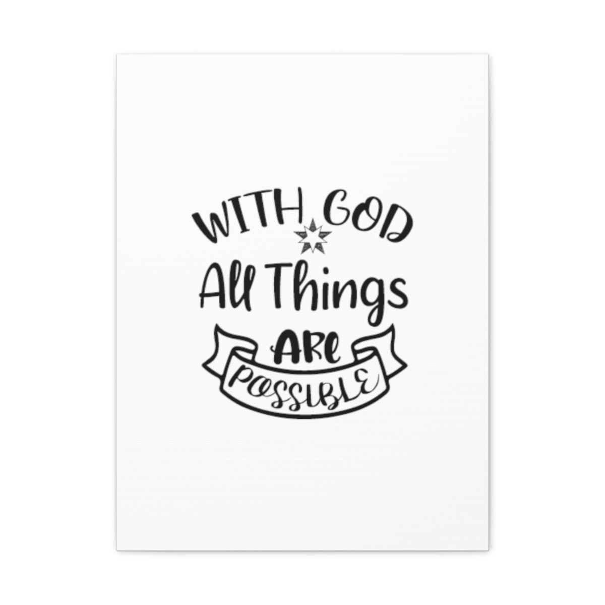 Scripture Walls With God All Things Are Possible Mark 9:23 Christian Wall Art Ready to Hang Unframed-Express Your Love Gifts