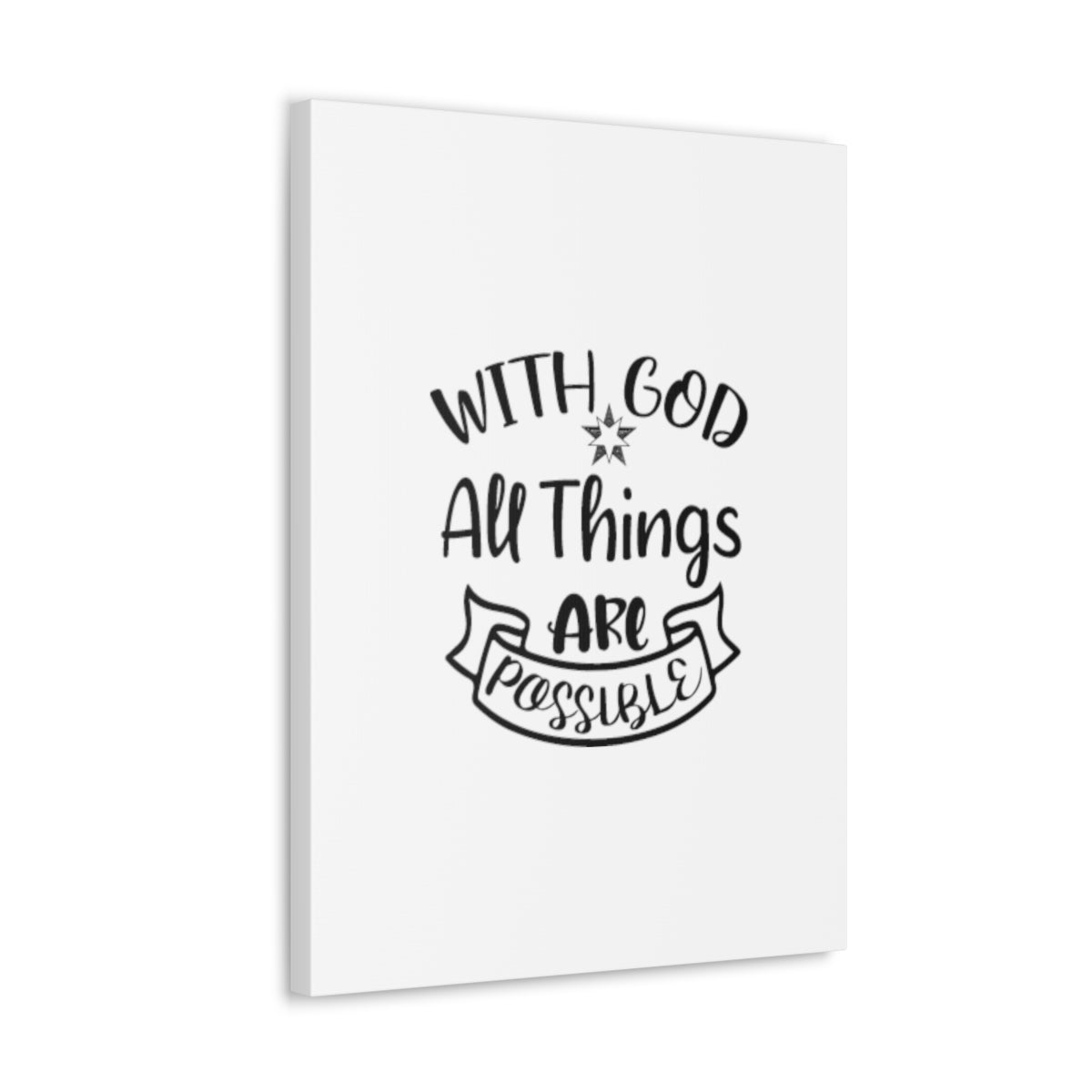 Scripture Walls With God All Things Are Possible Mark 9:23 Christian Wall Art Ready to Hang Unframed-Express Your Love Gifts