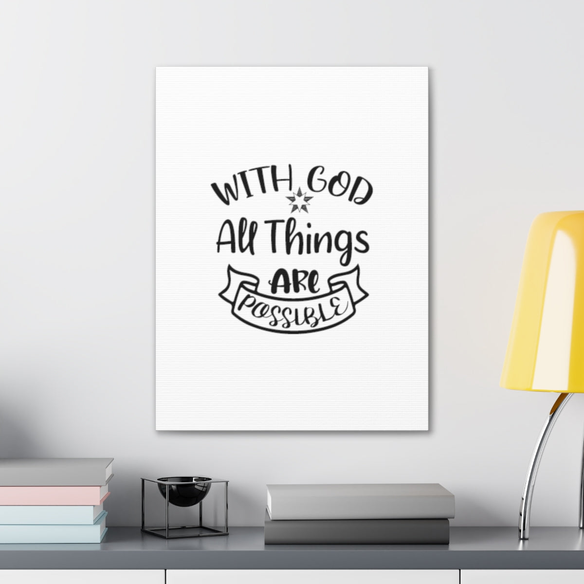 Scripture Walls With God All Things Are Possible Mark 9:23 Christian Wall Art Ready to Hang Unframed-Express Your Love Gifts