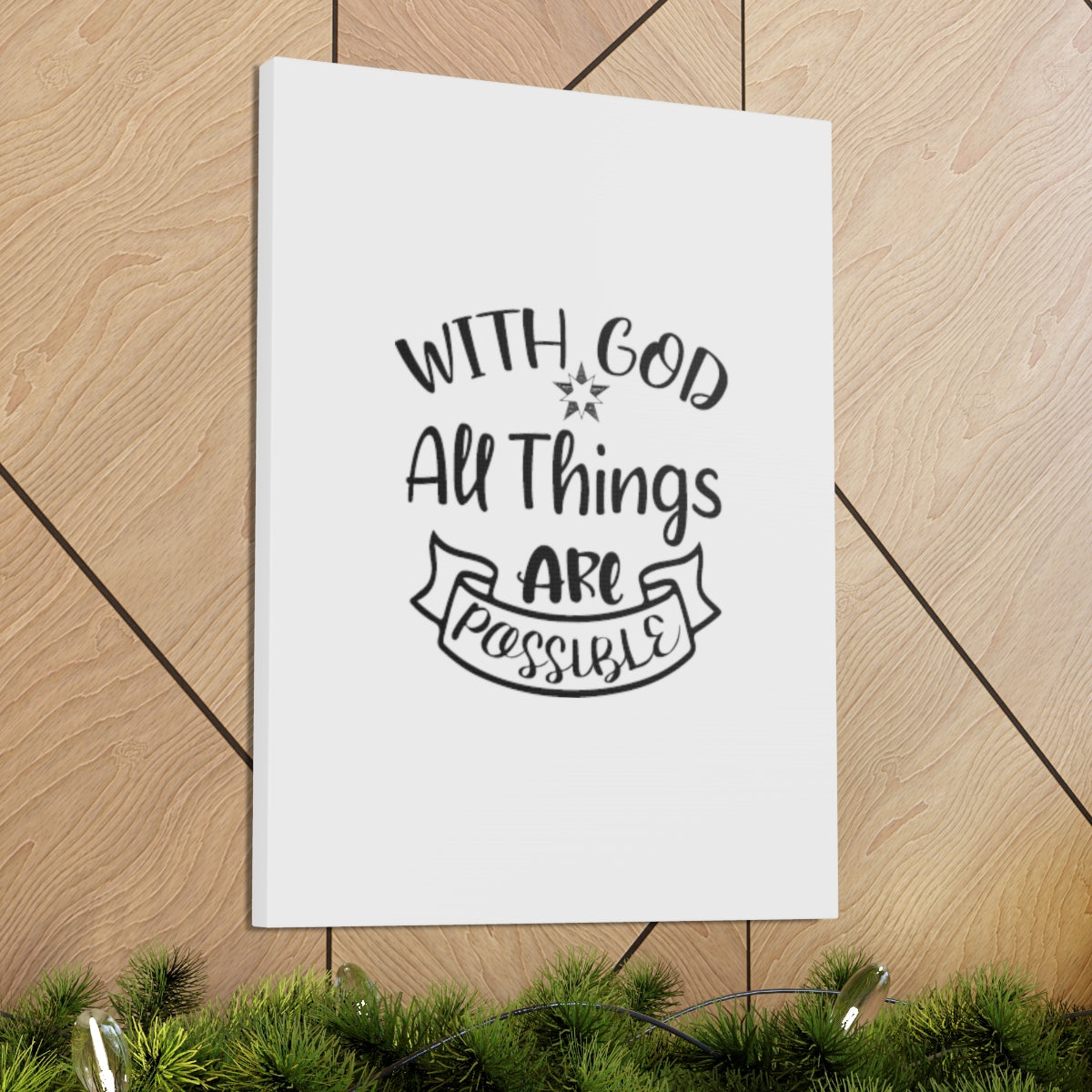 Scripture Walls With God All Things Are Possible Mark 9:23 Christian Wall Art Ready to Hang Unframed-Express Your Love Gifts