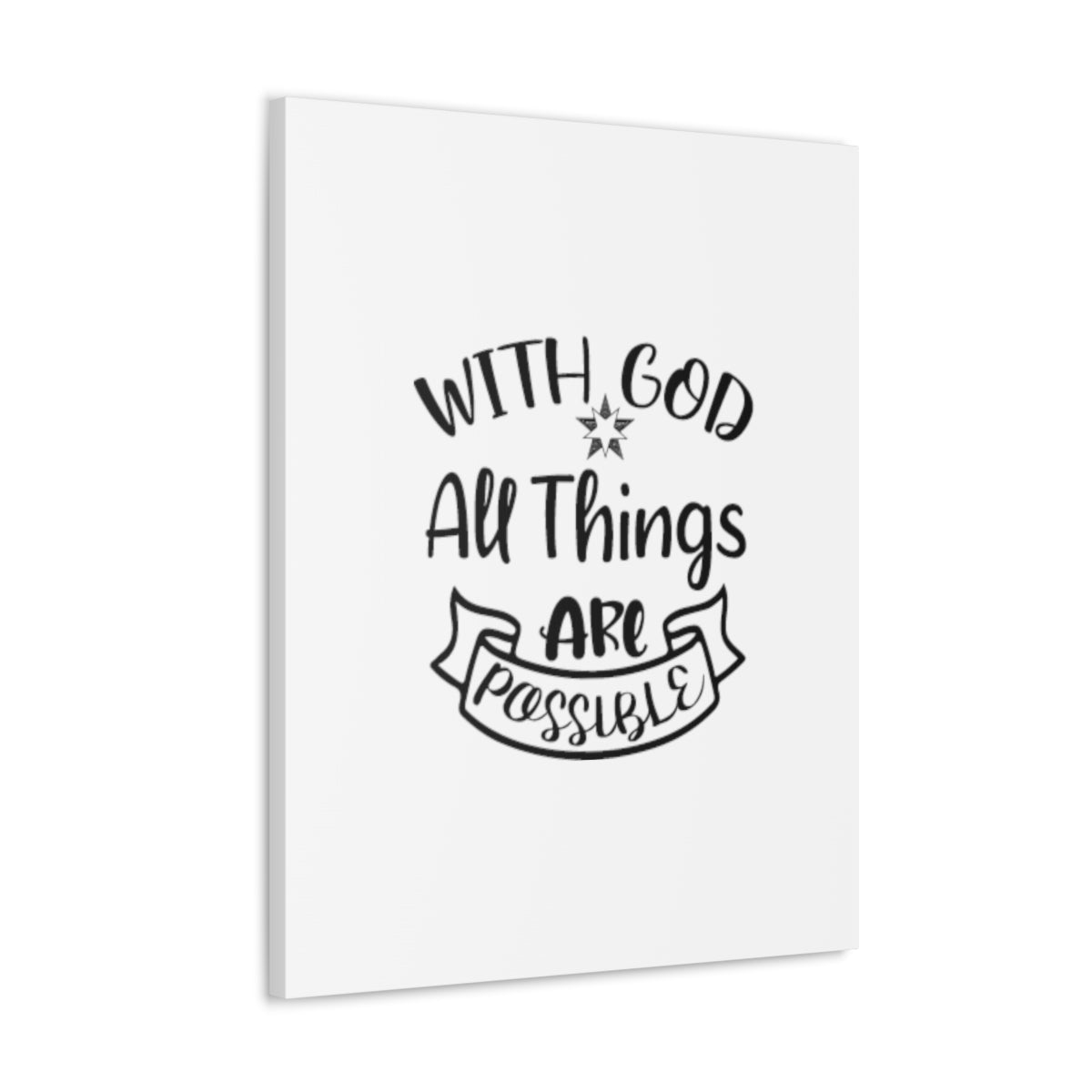 Scripture Walls With God All Things Are Possible Mark 9:23 Christian Wall Art Ready to Hang Unframed-Express Your Love Gifts