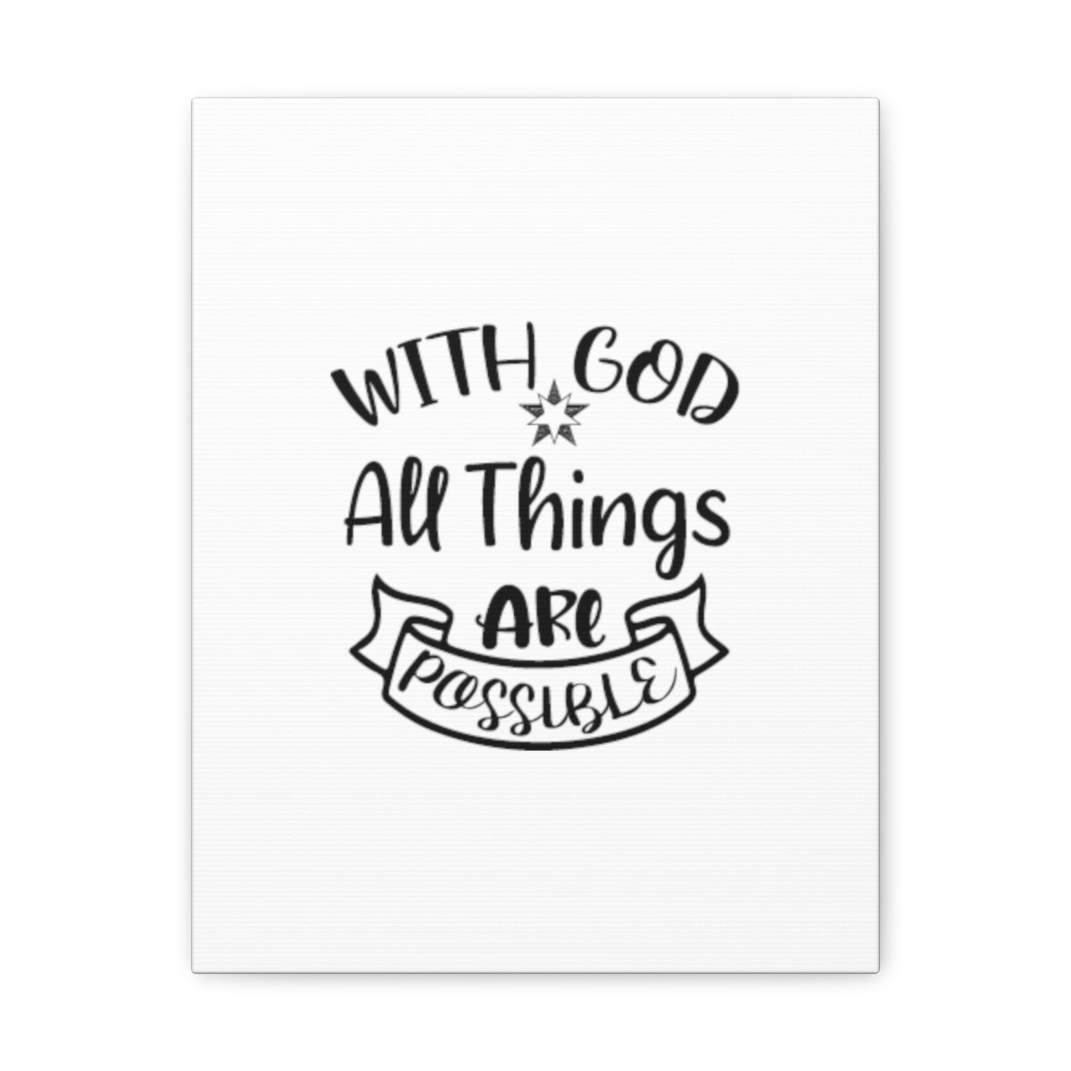 Scripture Walls With God All Things Are Possible Mark 9:23 Christian Wall Art Ready to Hang Unframed-Express Your Love Gifts