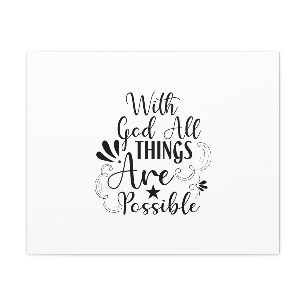 Scripture Walls With God All Things Are Possible Matthew 19:26 Christian Wall Art Bible Verse Print Ready to Hang Unframed-Express Your Love Gifts