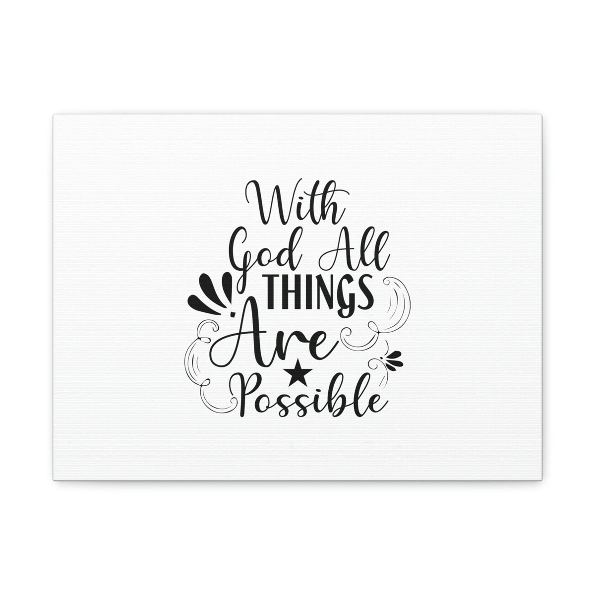 Scripture Walls With God All Things Are Possible Matthew 19:26 Christian Wall Art Bible Verse Print Ready to Hang Unframed-Express Your Love Gifts