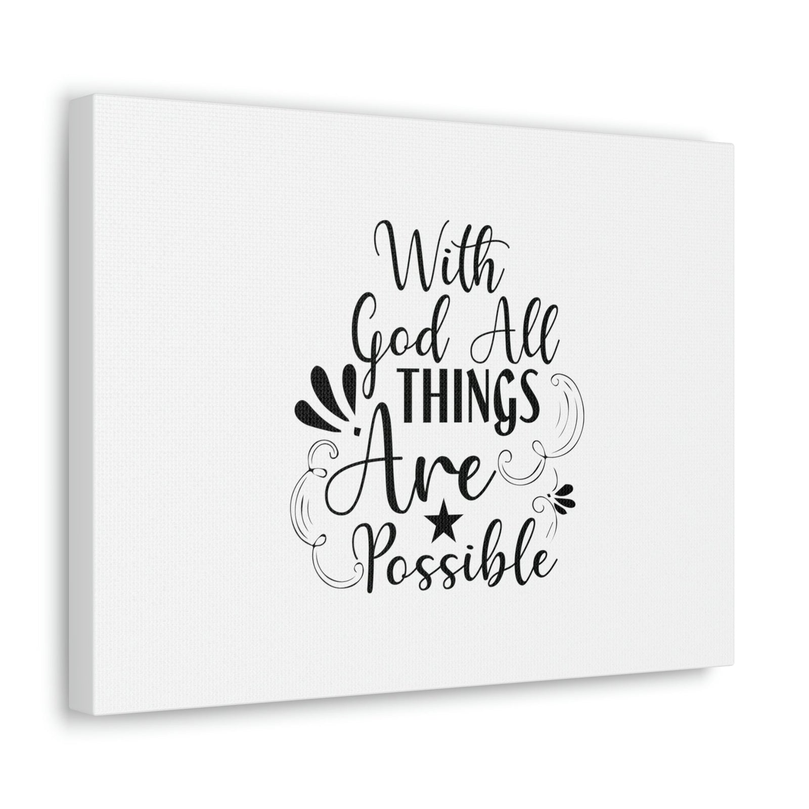 Scripture Walls With God All Things Are Possible Matthew 19:26 Christian Wall Art Bible Verse Print Ready to Hang Unframed-Express Your Love Gifts
