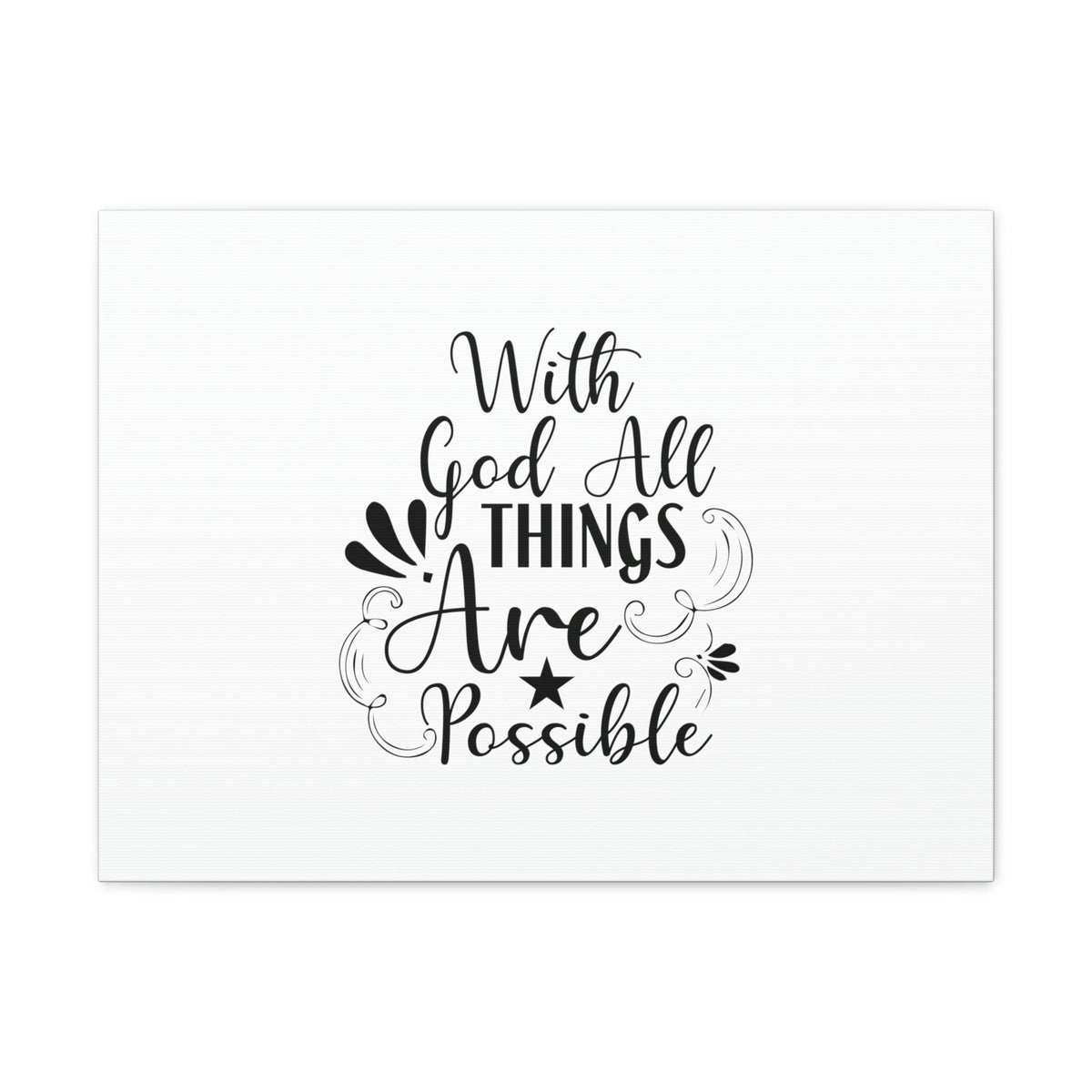 Scripture Walls With God All Things Are Possible Matthew 19:26 Christian Wall Art Bible Verse Print Ready to Hang Unframed-Express Your Love Gifts