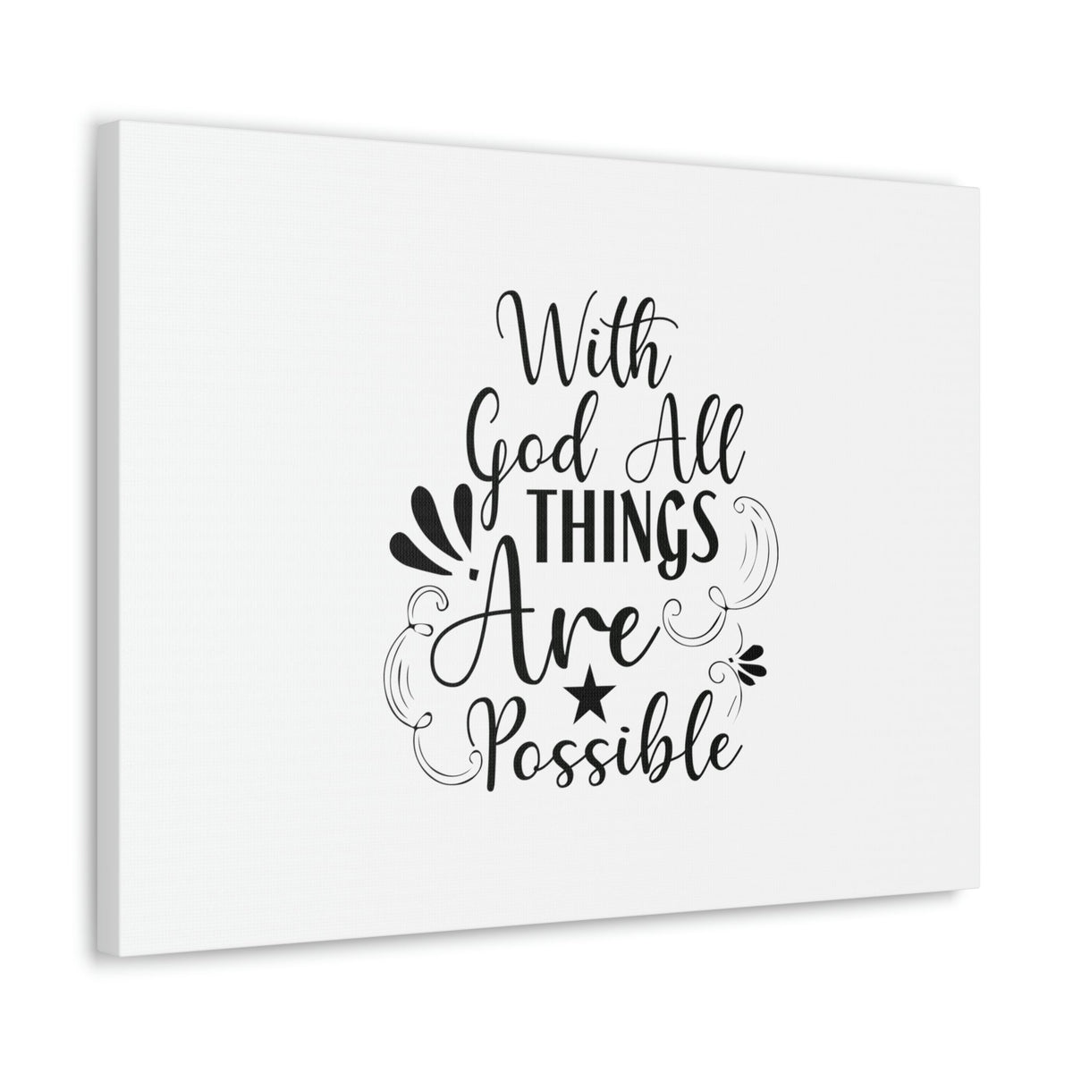 Scripture Walls With God All Things Are Possible Matthew 19:26 Christian Wall Art Bible Verse Print Ready to Hang Unframed-Express Your Love Gifts