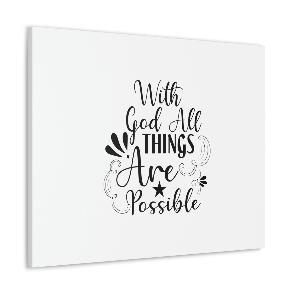 Scripture Walls With God All Things Are Possible Matthew 19:26 Christian Wall Art Bible Verse Print Ready to Hang Unframed-Express Your Love Gifts