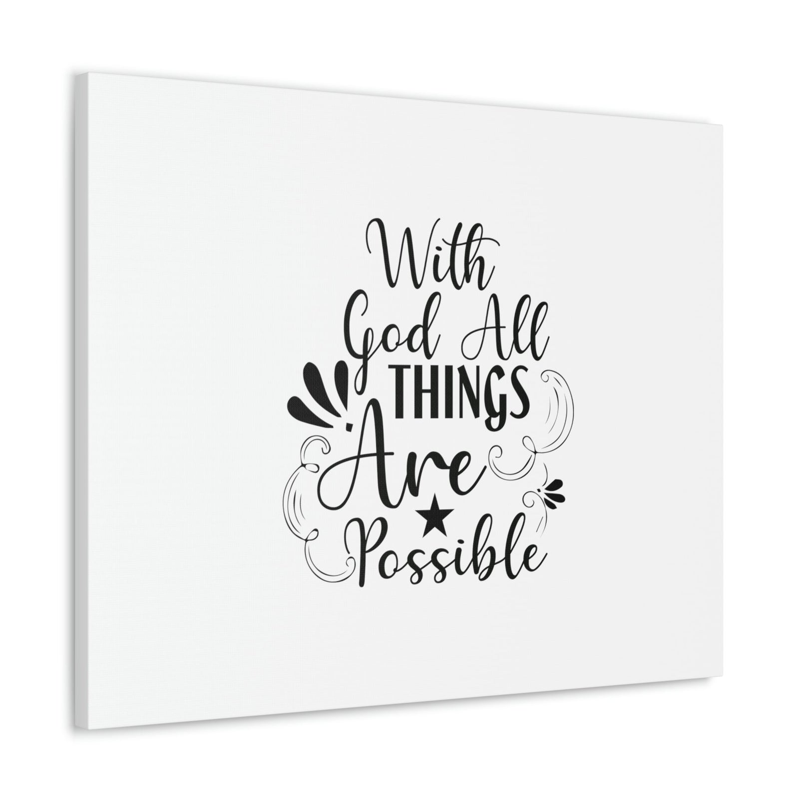 Scripture Walls With God All Things Are Possible Matthew 19:26 Christian Wall Art Bible Verse Print Ready to Hang Unframed-Express Your Love Gifts