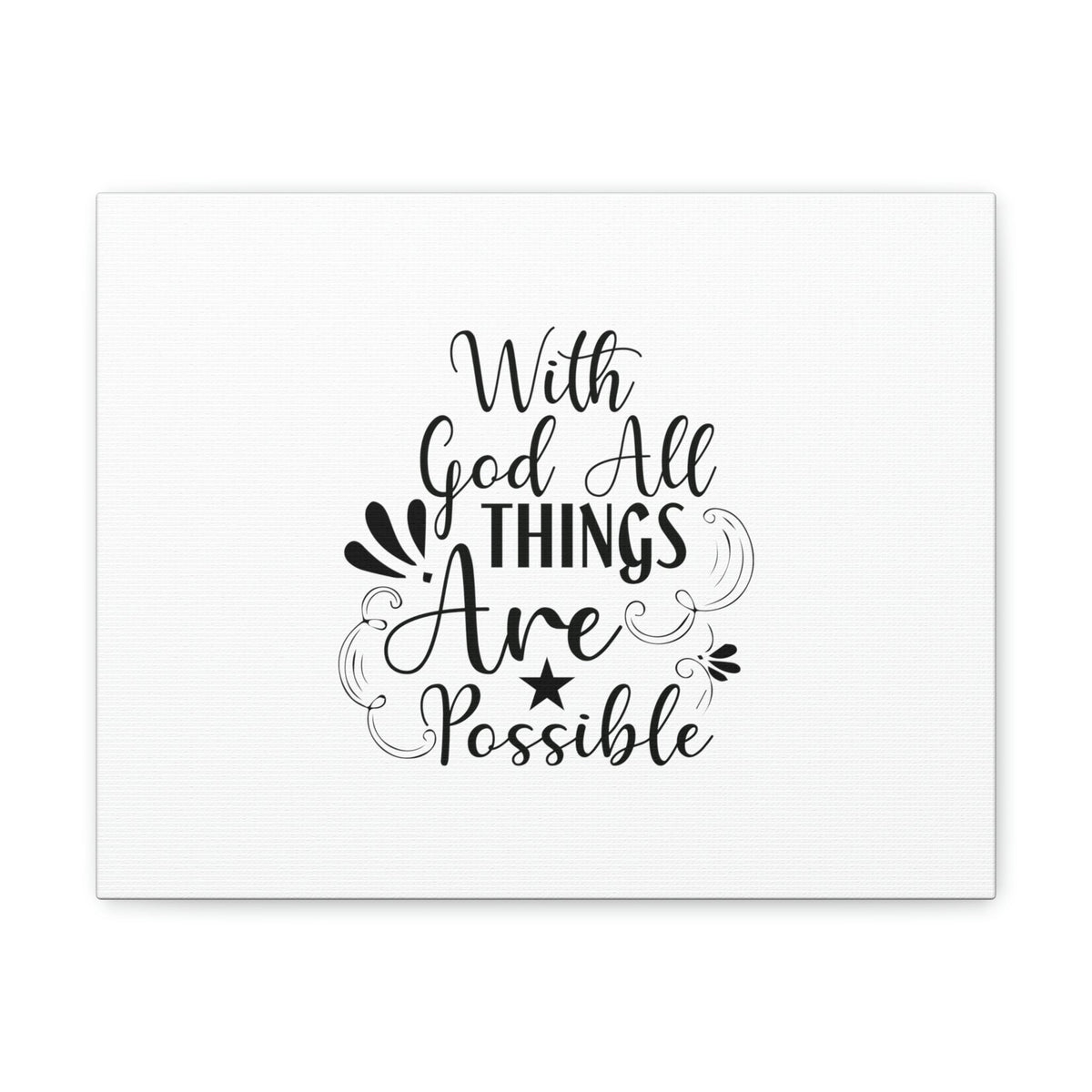 Scripture Walls With God All Things Are Possible Matthew 19:26 Christian Wall Art Bible Verse Print Ready to Hang Unframed-Express Your Love Gifts