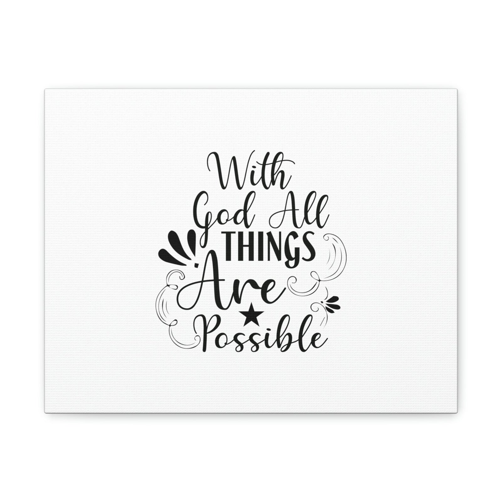 Scripture Walls With God All Things Are Possible Matthew 19:26 Christian Wall Art Bible Verse Print Ready to Hang Unframed-Express Your Love Gifts