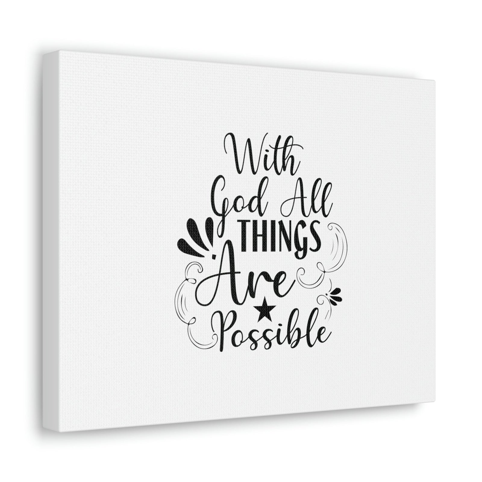 Scripture Walls With God All Things Are Possible Matthew 19:26 Christian Wall Art Bible Verse Print Ready to Hang Unframed-Express Your Love Gifts