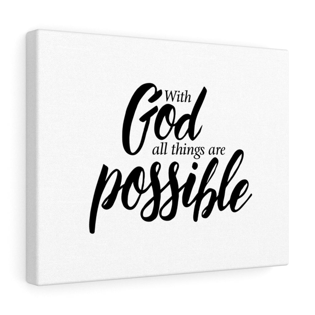 Scripture Walls With God All Things Are Possible Matthew 19:26 Wall Art Christian Home Decor Unframed-Express Your Love Gifts