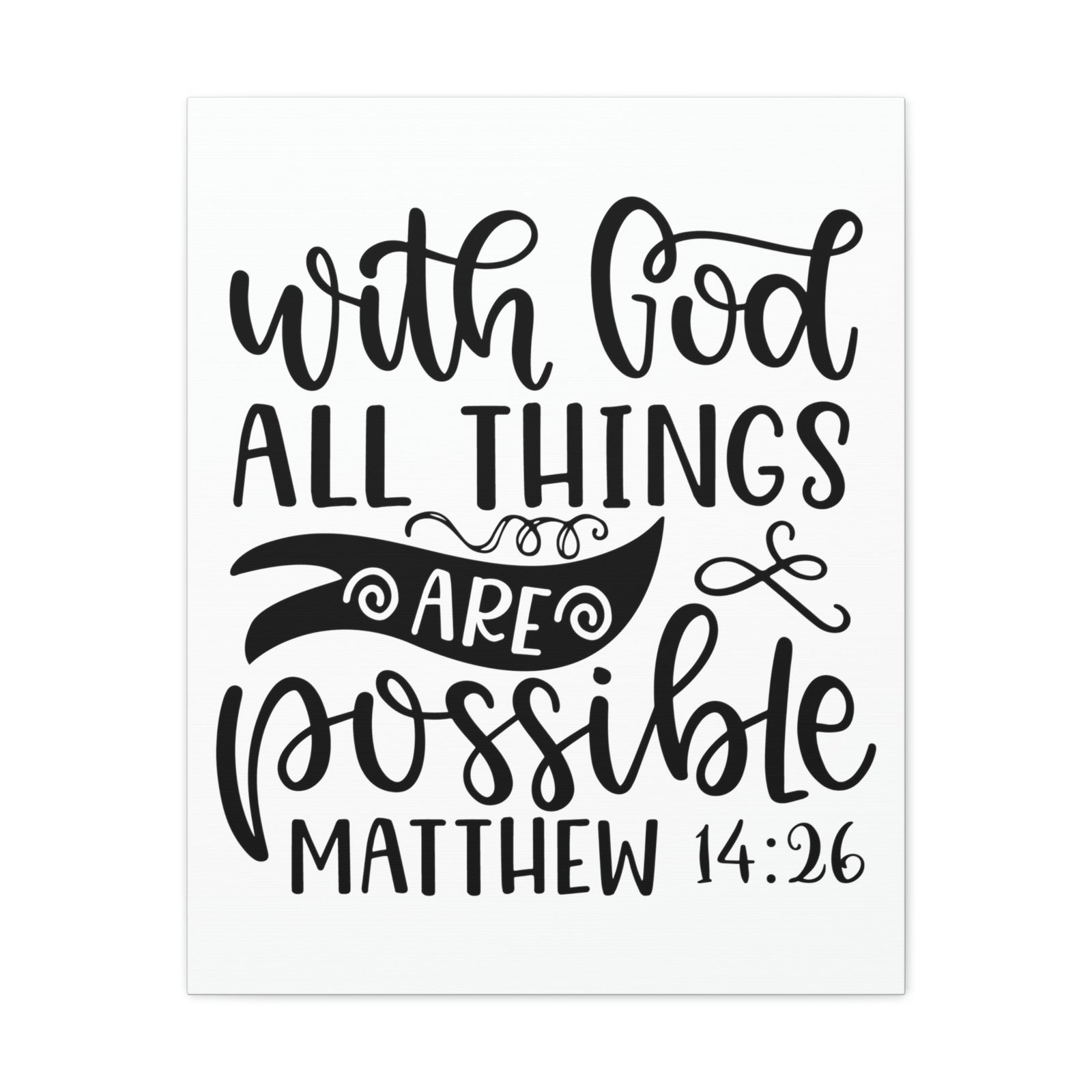 Scripture Walls With God Matthew 14:26 Bible Verse Canvas Christian Wall Art Ready to Hang Unframed-Express Your Love Gifts