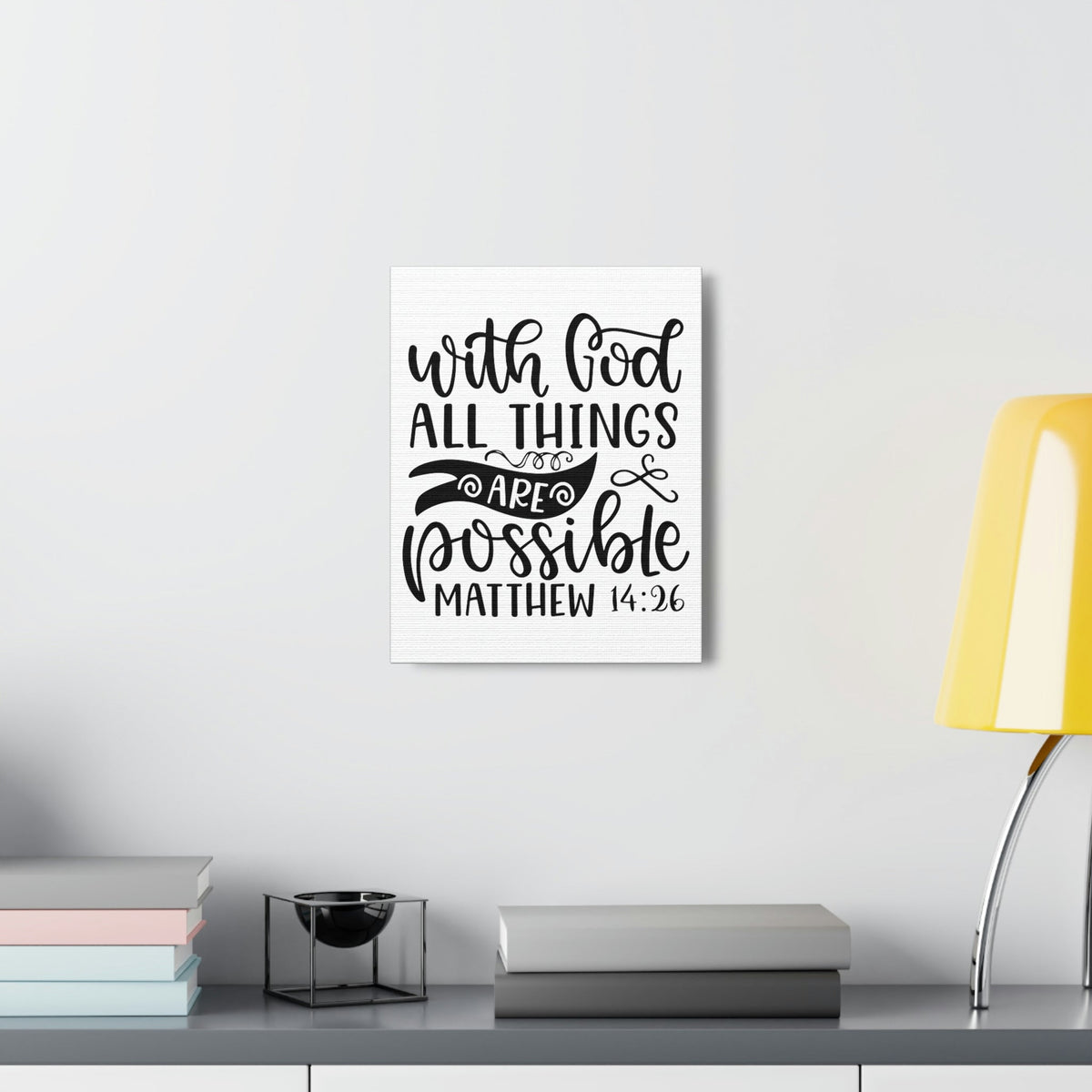 Scripture Walls With God Matthew 14:26 Bible Verse Canvas Christian Wall Art Ready to Hang Unframed-Express Your Love Gifts