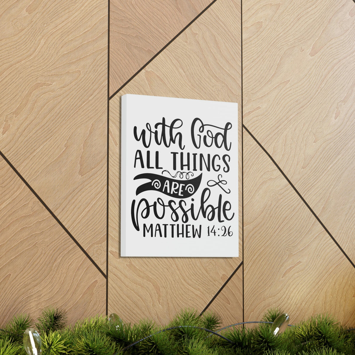 Scripture Walls With God Matthew 14:26 Bible Verse Canvas Christian Wall Art Ready to Hang Unframed-Express Your Love Gifts