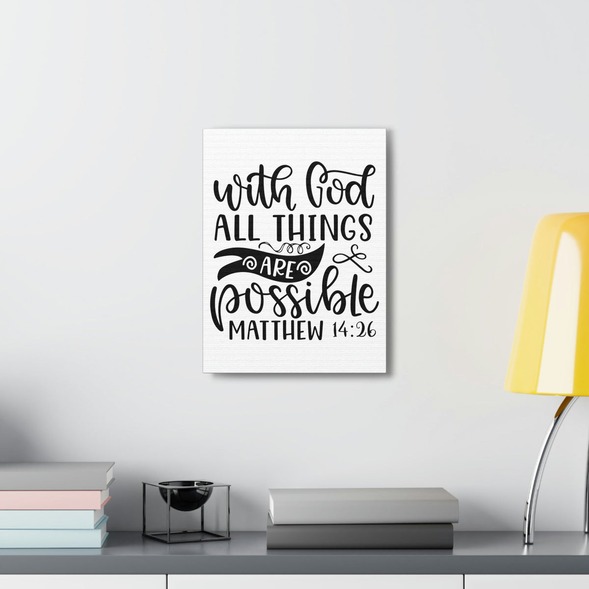 Scripture Walls With God Matthew 14:26 Bible Verse Canvas Christian Wall Art Ready to Hang Unframed-Express Your Love Gifts