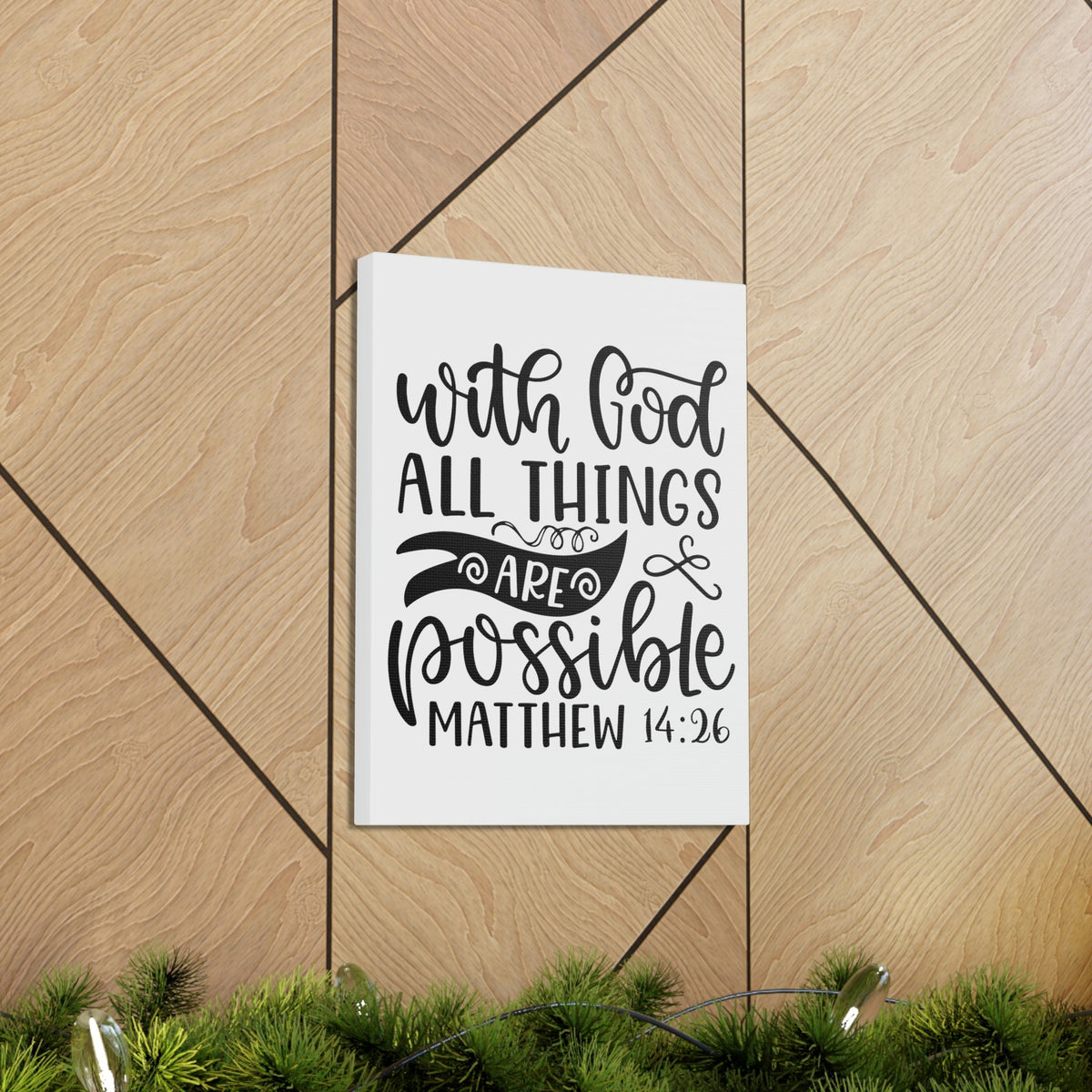 Scripture Walls With God Matthew 14:26 Bible Verse Canvas Christian Wall Art Ready to Hang Unframed-Express Your Love Gifts