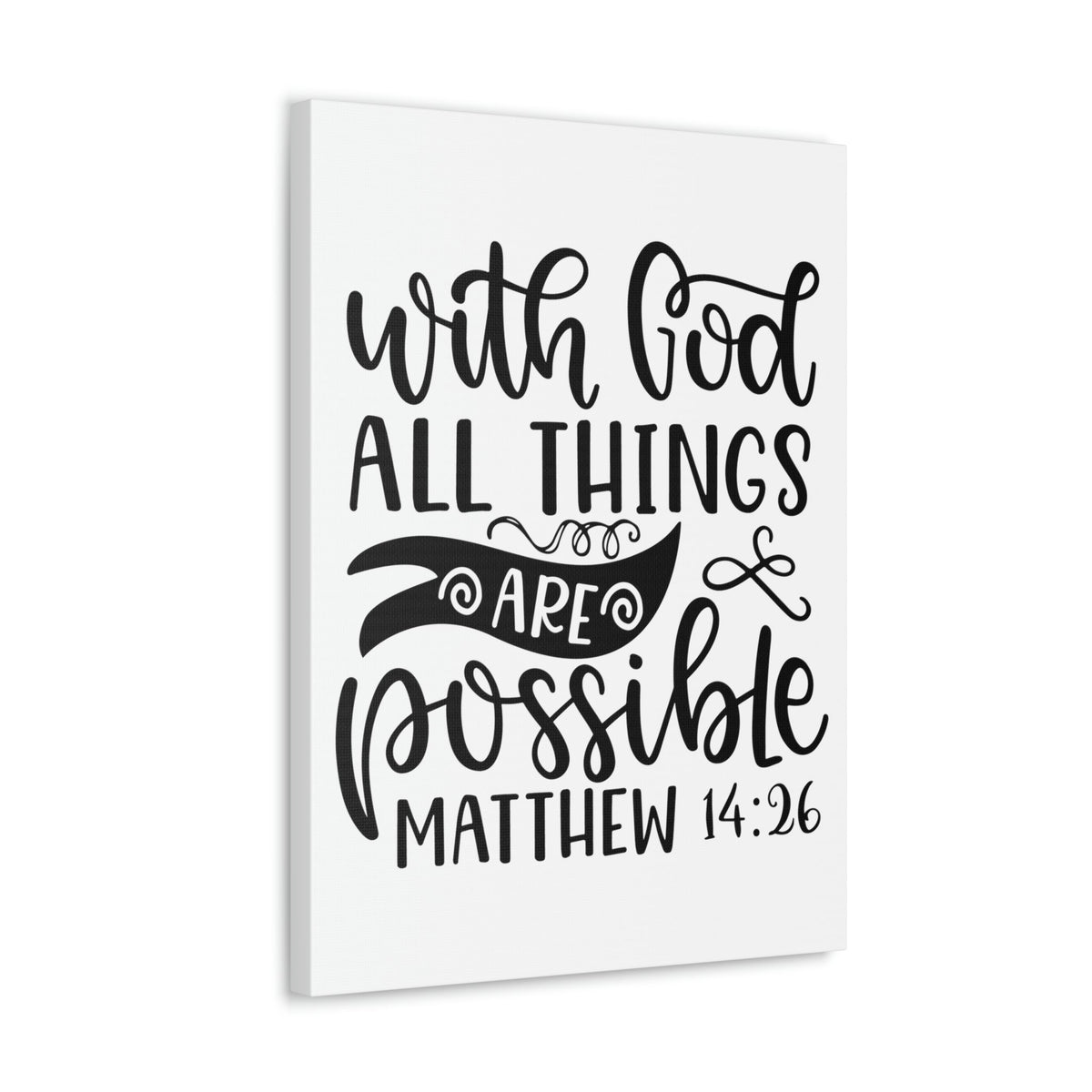 Scripture Walls With God Matthew 14:26 Bible Verse Canvas Christian Wall Art Ready to Hang Unframed-Express Your Love Gifts