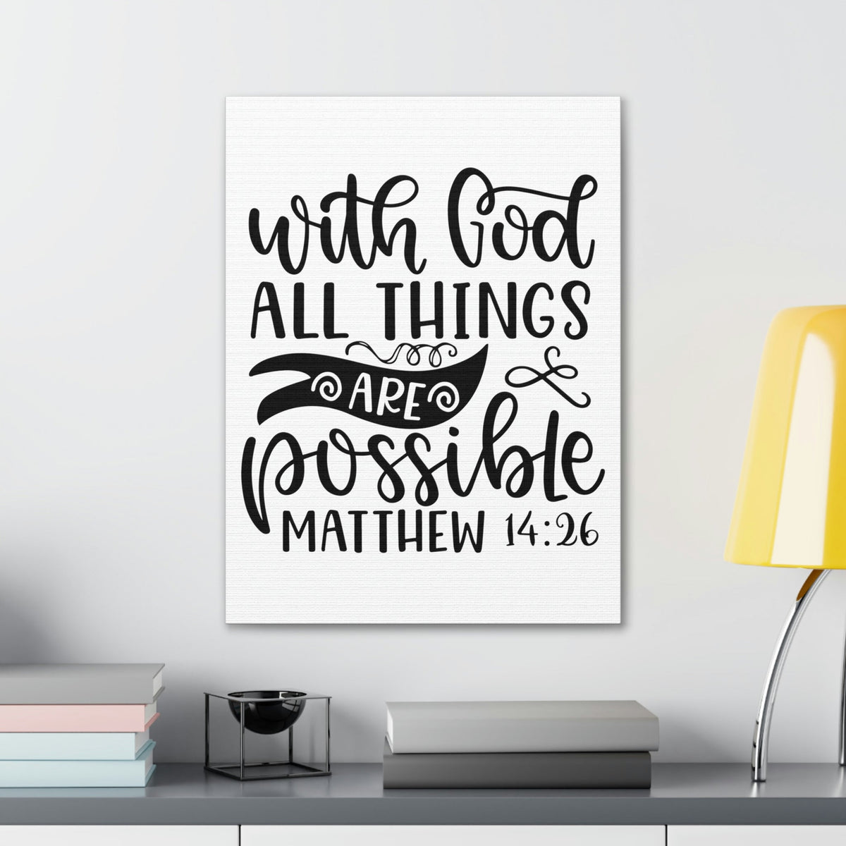 Scripture Walls With God Matthew 14:26 Bible Verse Canvas Christian Wall Art Ready to Hang Unframed-Express Your Love Gifts