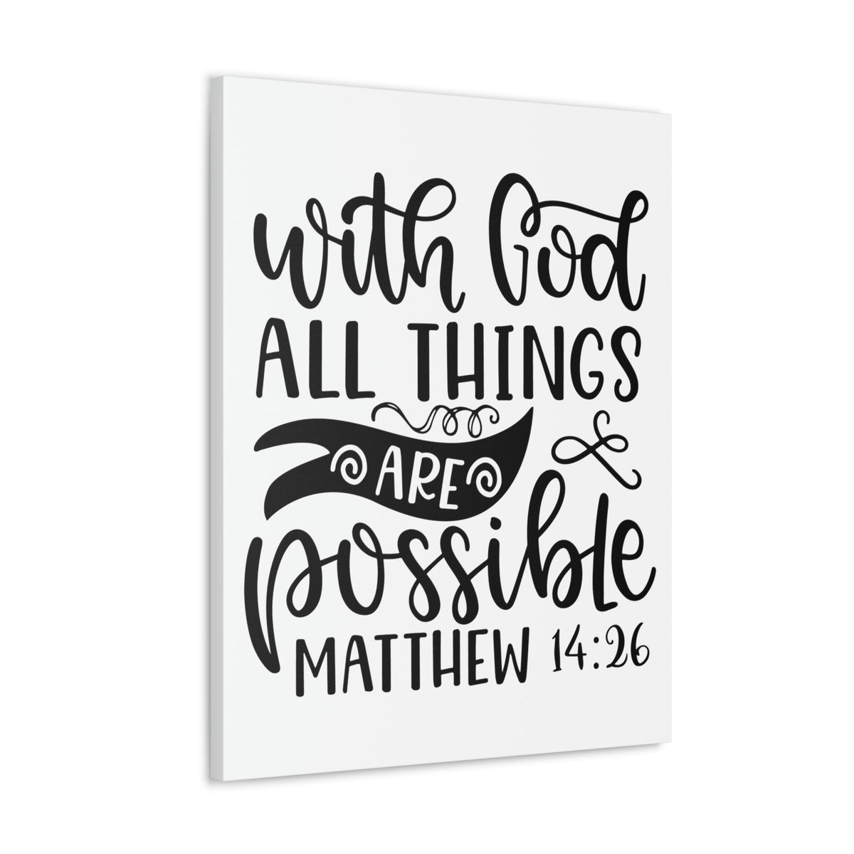 Scripture Walls With God Matthew 14:26 Bible Verse Canvas Christian Wall Art Ready to Hang Unframed-Express Your Love Gifts