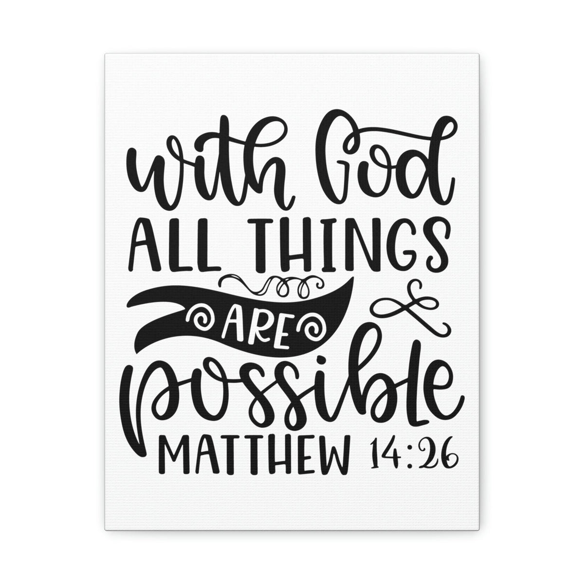 Scripture Walls With God Matthew 14:26 Bible Verse Canvas Christian Wall Art Ready to Hang Unframed-Express Your Love Gifts
