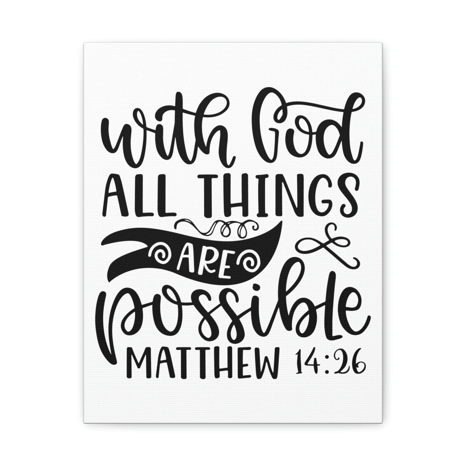Scripture Walls With God Matthew 14:26 Bible Verse Canvas Christian Wall Art Ready to Hang Unframed-Express Your Love Gifts