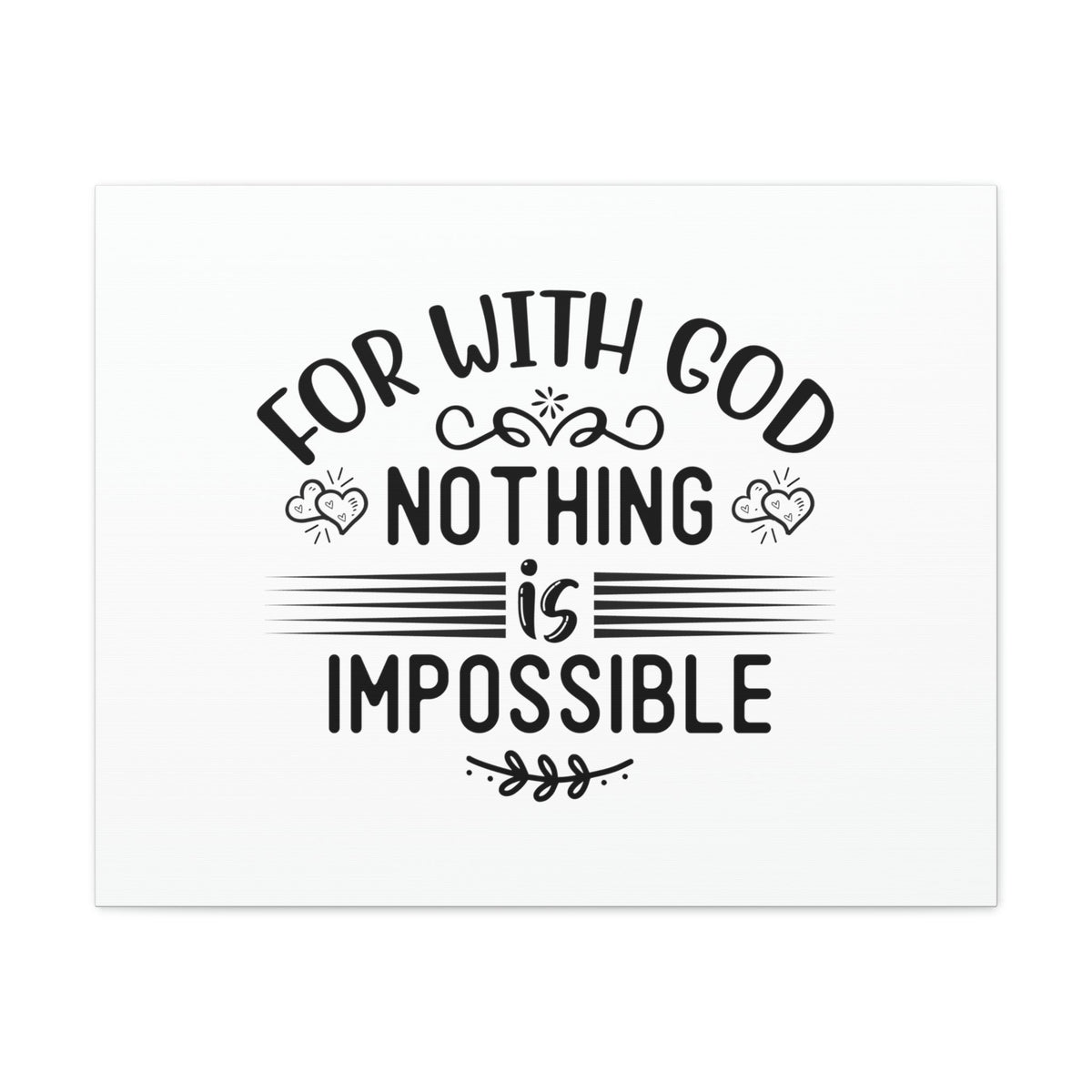 Scripture Walls With God Nothing Is Impossible Luke 1:37 Christian Wall Art Bible Verse Print Ready to Hang Unframed-Express Your Love Gifts