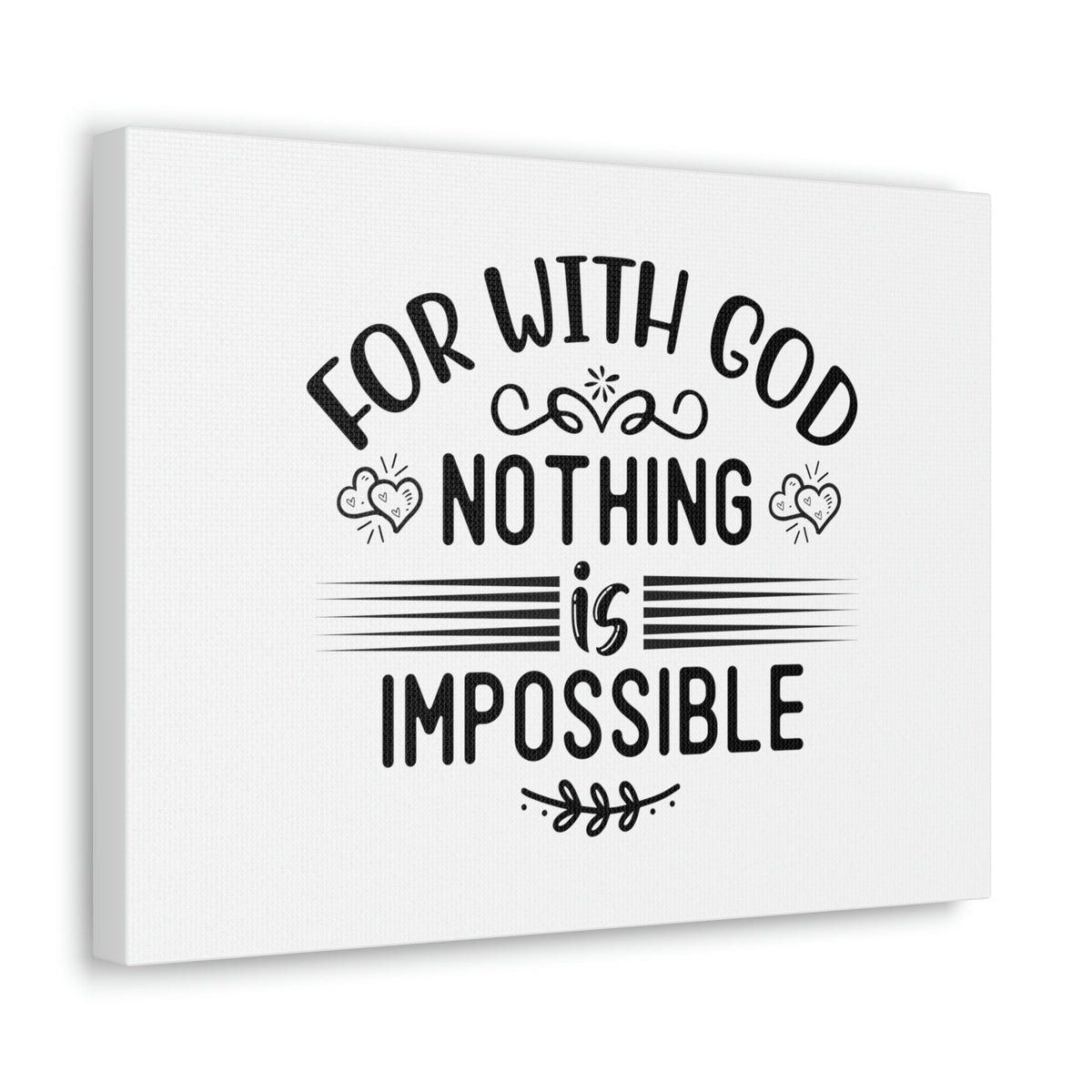 Scripture Walls With God Nothing Is Impossible Luke 1:37 Christian Wall Art Bible Verse Print Ready to Hang Unframed-Express Your Love Gifts
