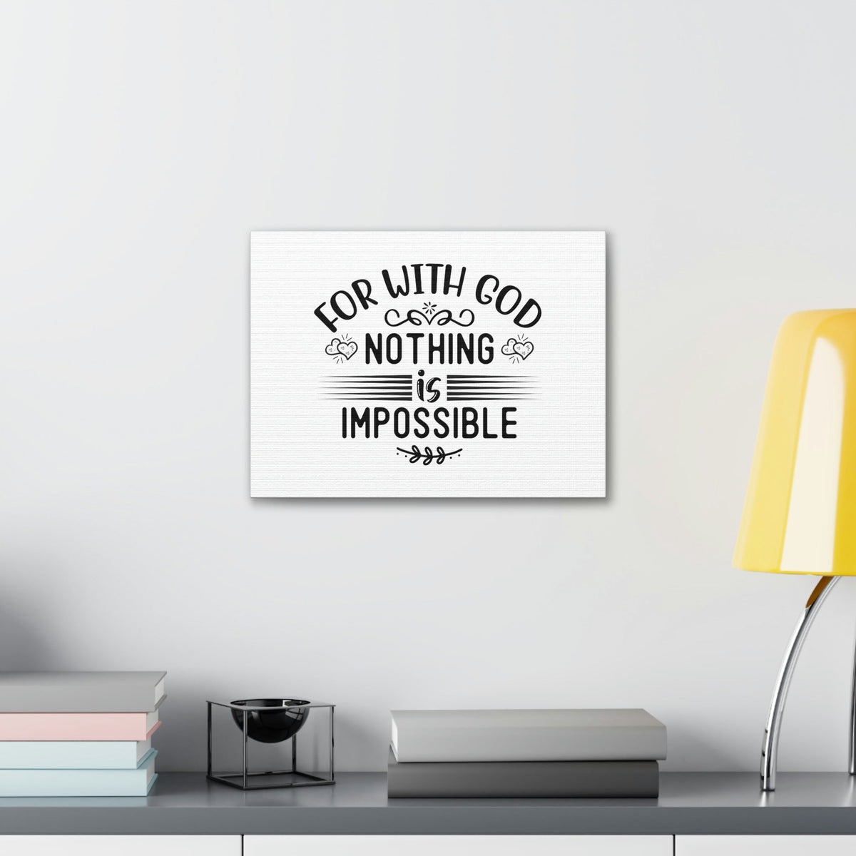 Scripture Walls With God Nothing Is Impossible Luke 1:37 Christian Wall Art Bible Verse Print Ready to Hang Unframed-Express Your Love Gifts