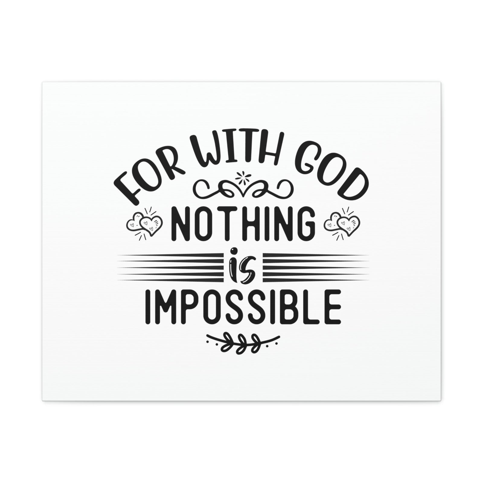 Scripture Walls With God Nothing Is Impossible Luke 1:37 Christian Wall Art Bible Verse Print Ready to Hang Unframed-Express Your Love Gifts