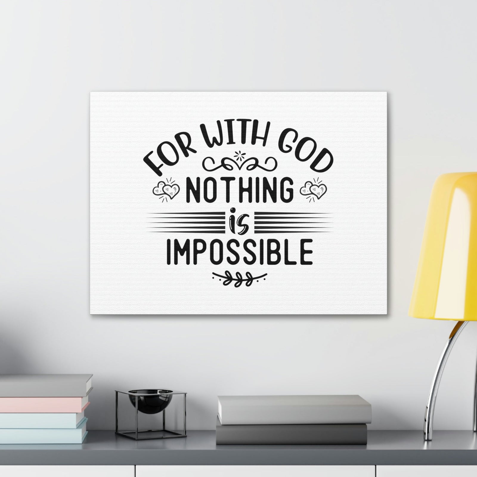 Scripture Walls With God Nothing Is Impossible Luke 1:37 Christian Wall Art Bible Verse Print Ready to Hang Unframed-Express Your Love Gifts