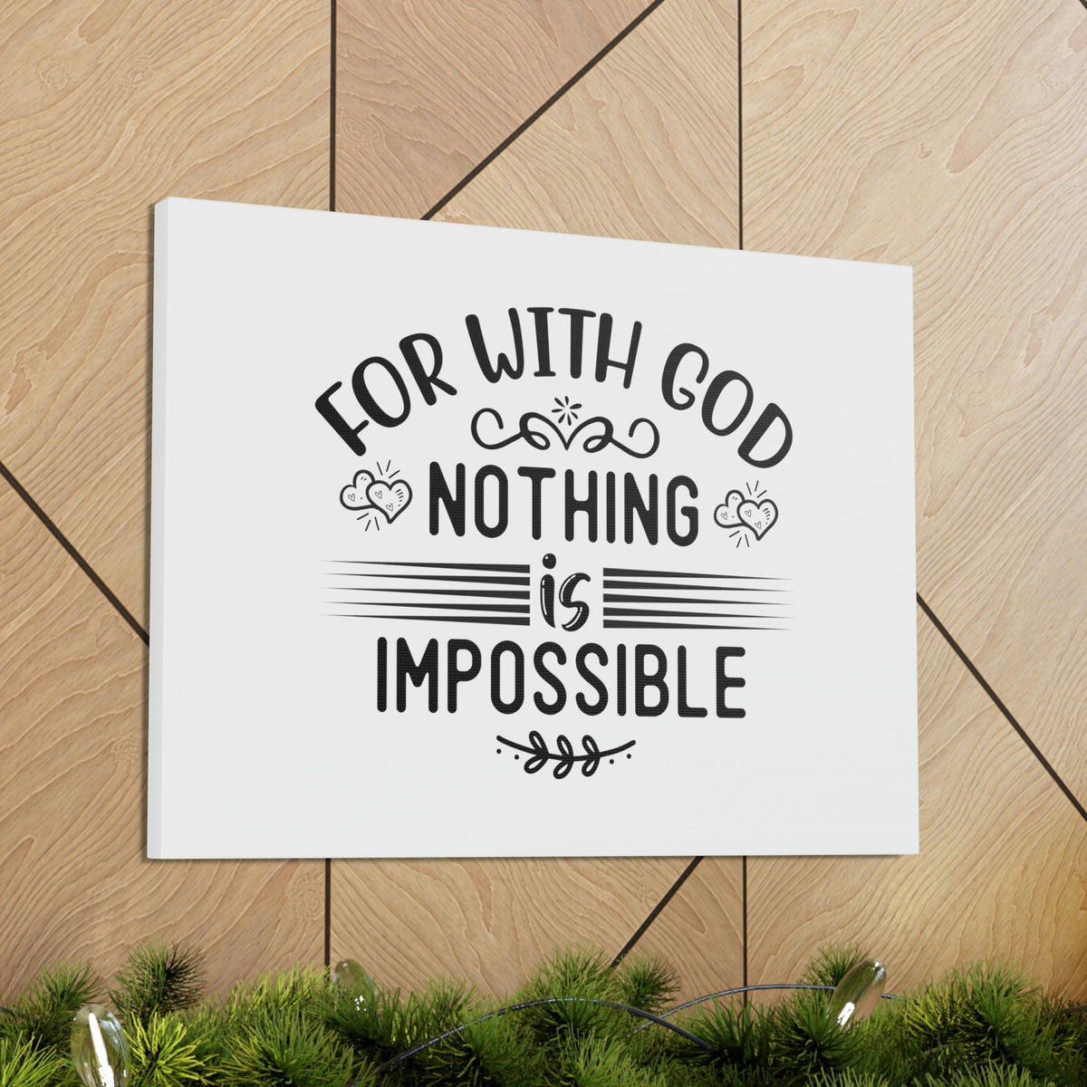 Scripture Walls With God Nothing Is Impossible Luke 1:37 Christian Wall Art Bible Verse Print Ready to Hang Unframed-Express Your Love Gifts