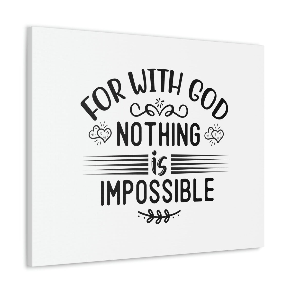 Scripture Walls With God Nothing Is Impossible Luke 1:37 Christian Wall Art Bible Verse Print Ready to Hang Unframed-Express Your Love Gifts
